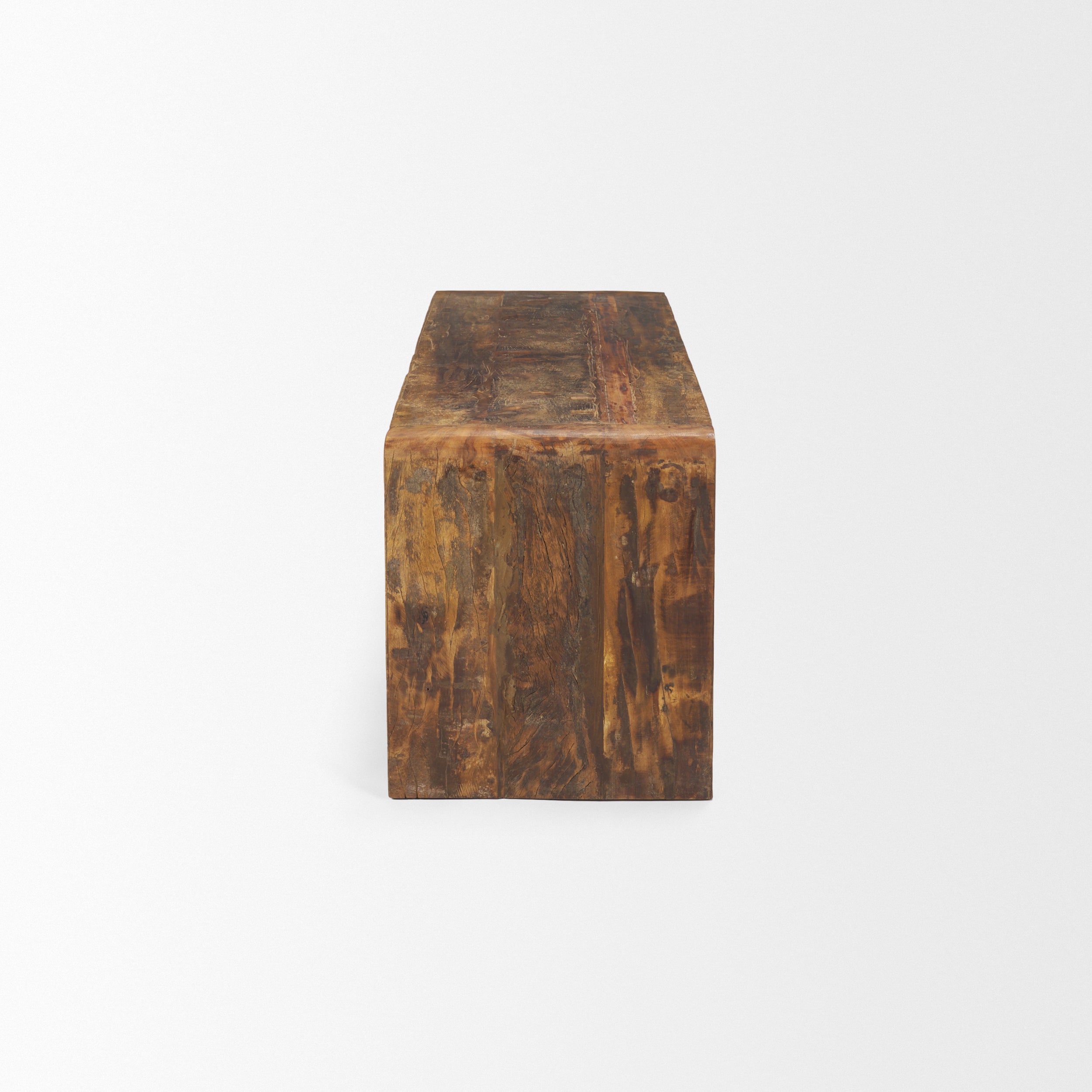 Estelle Rustic Brown Reclaimed Wood Bench