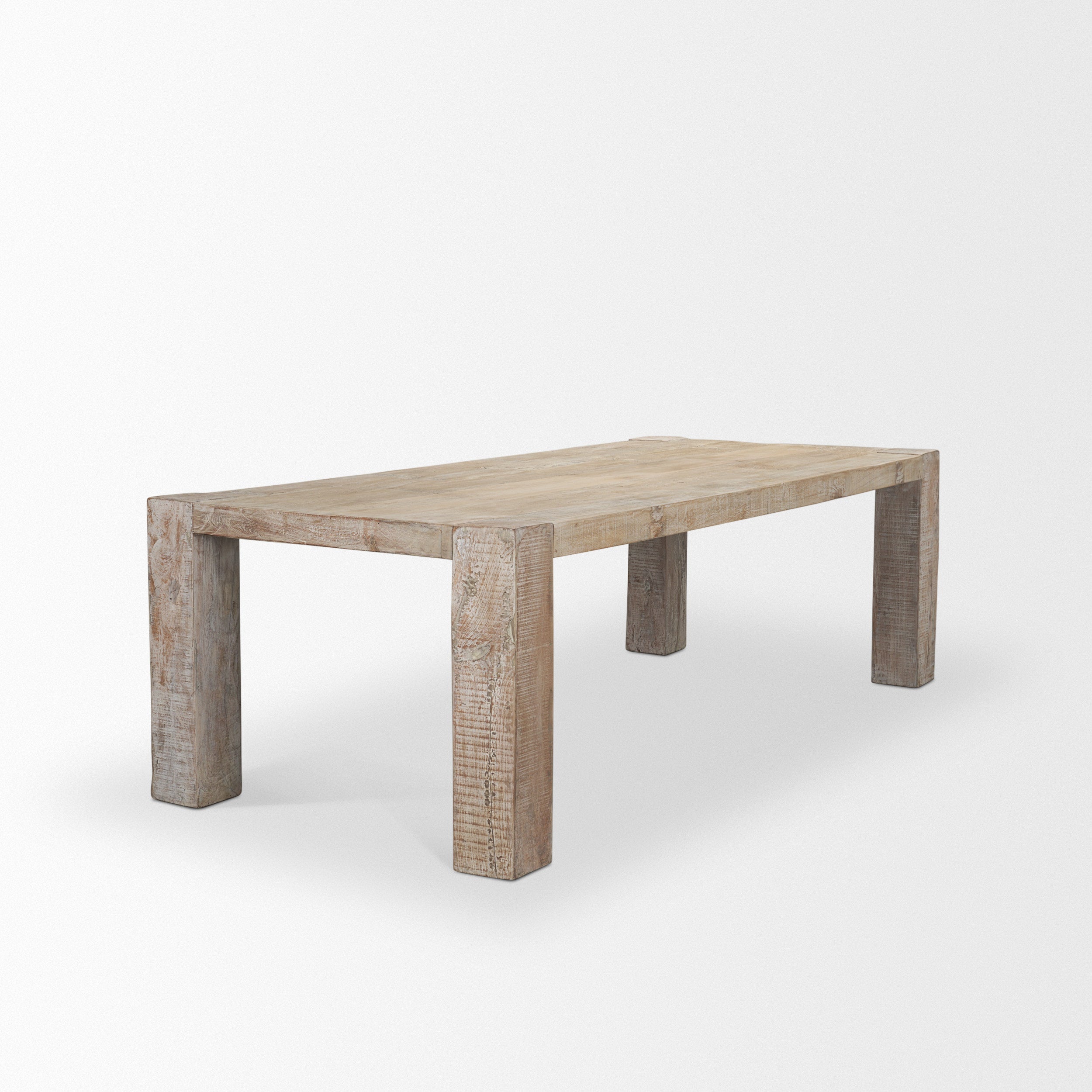 McArthur Whitewash Reclaimed Wood Dining Table
