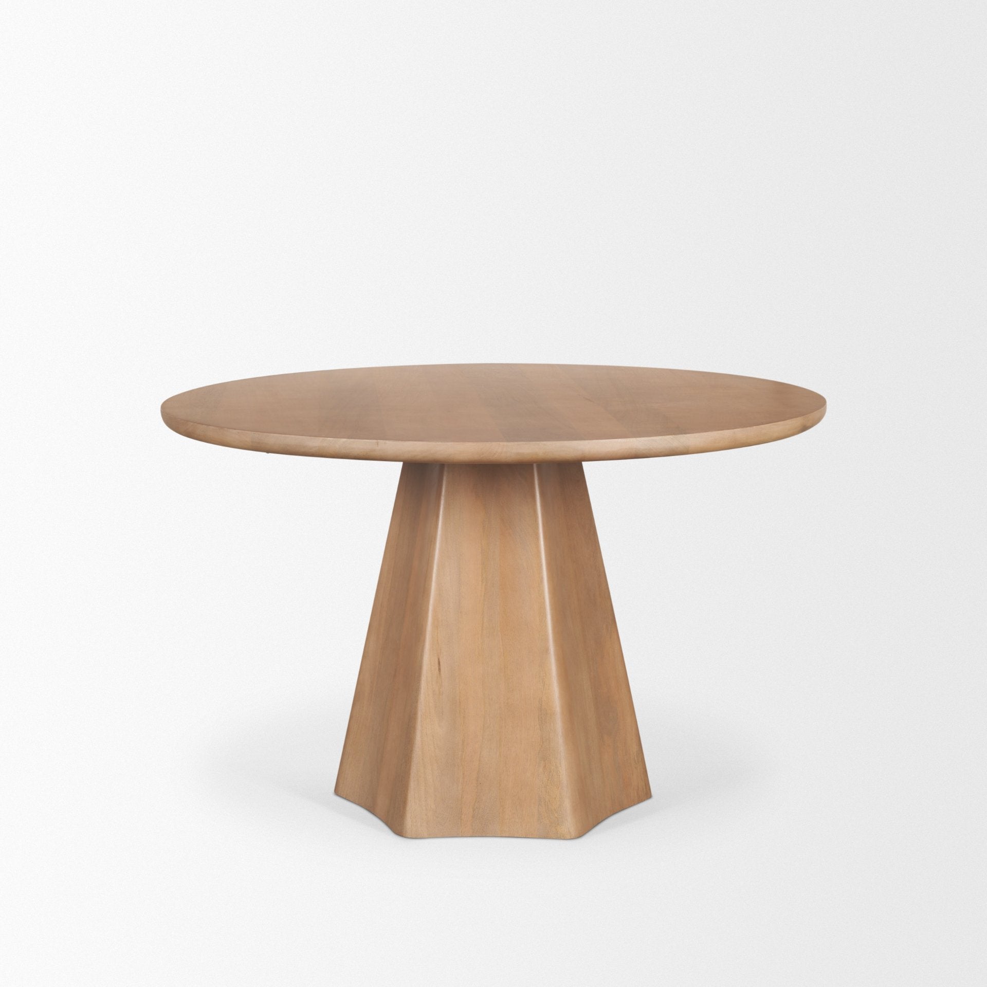 Jovani Solid Mango Wood Round Dining Table