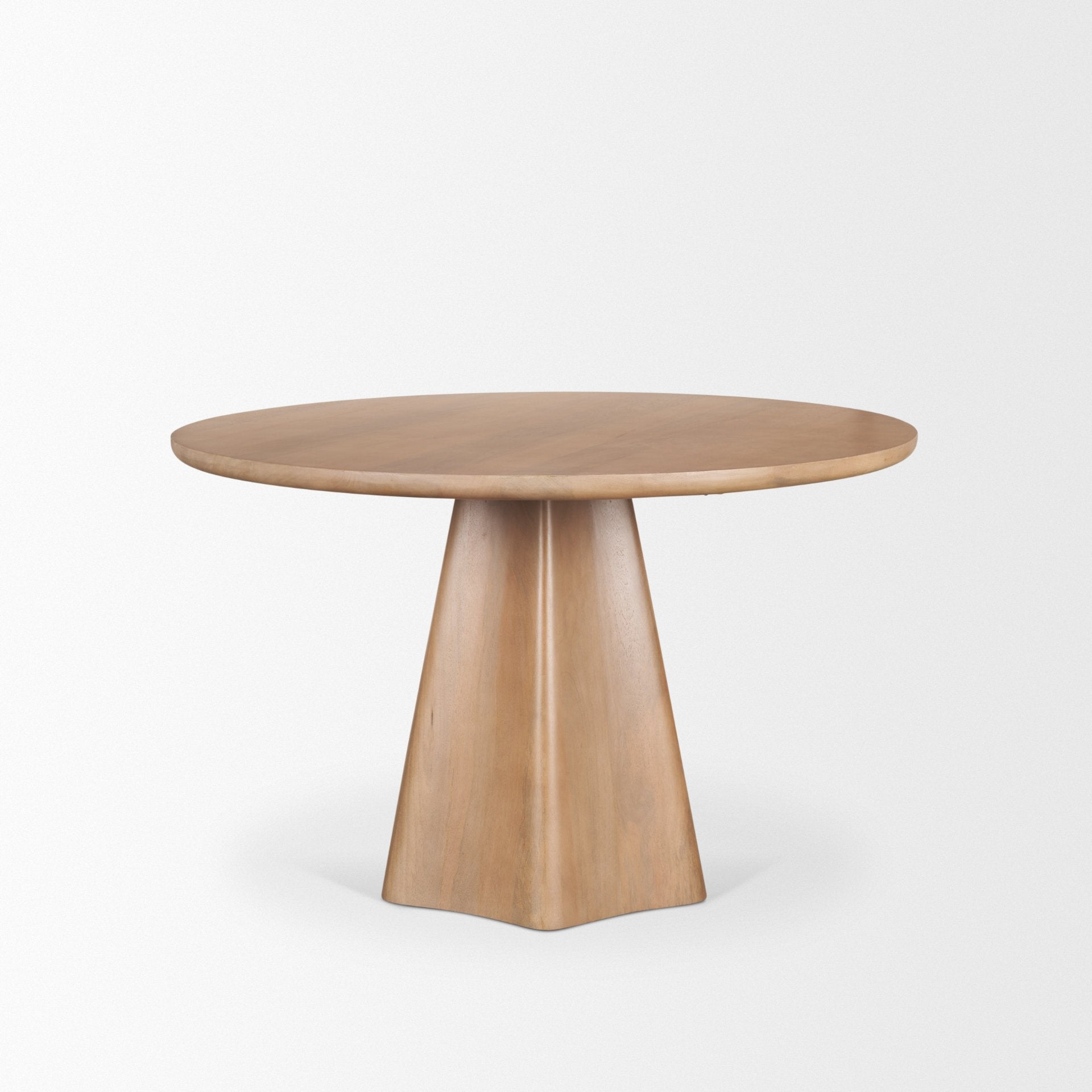 Jovani Solid Mango Wood Round Dining Table