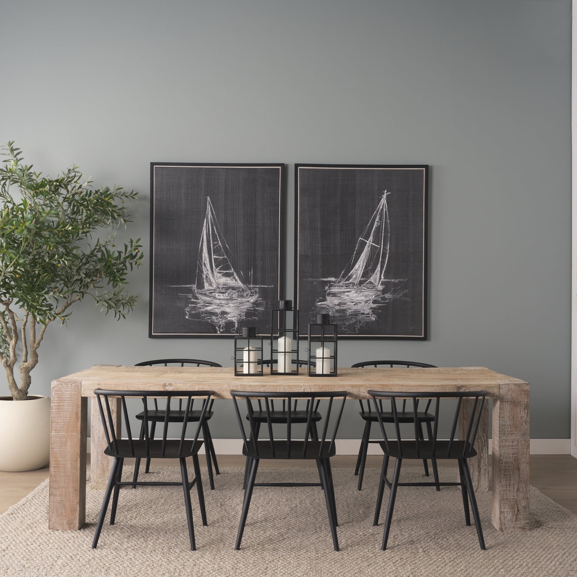 McArthur Whitewash Reclaimed Wood Dining Table