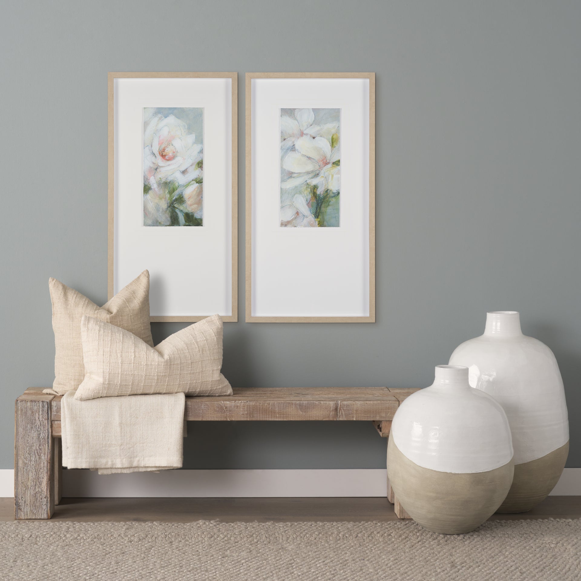 McArthur 64" Whitewash Reclaimed Wood Bench