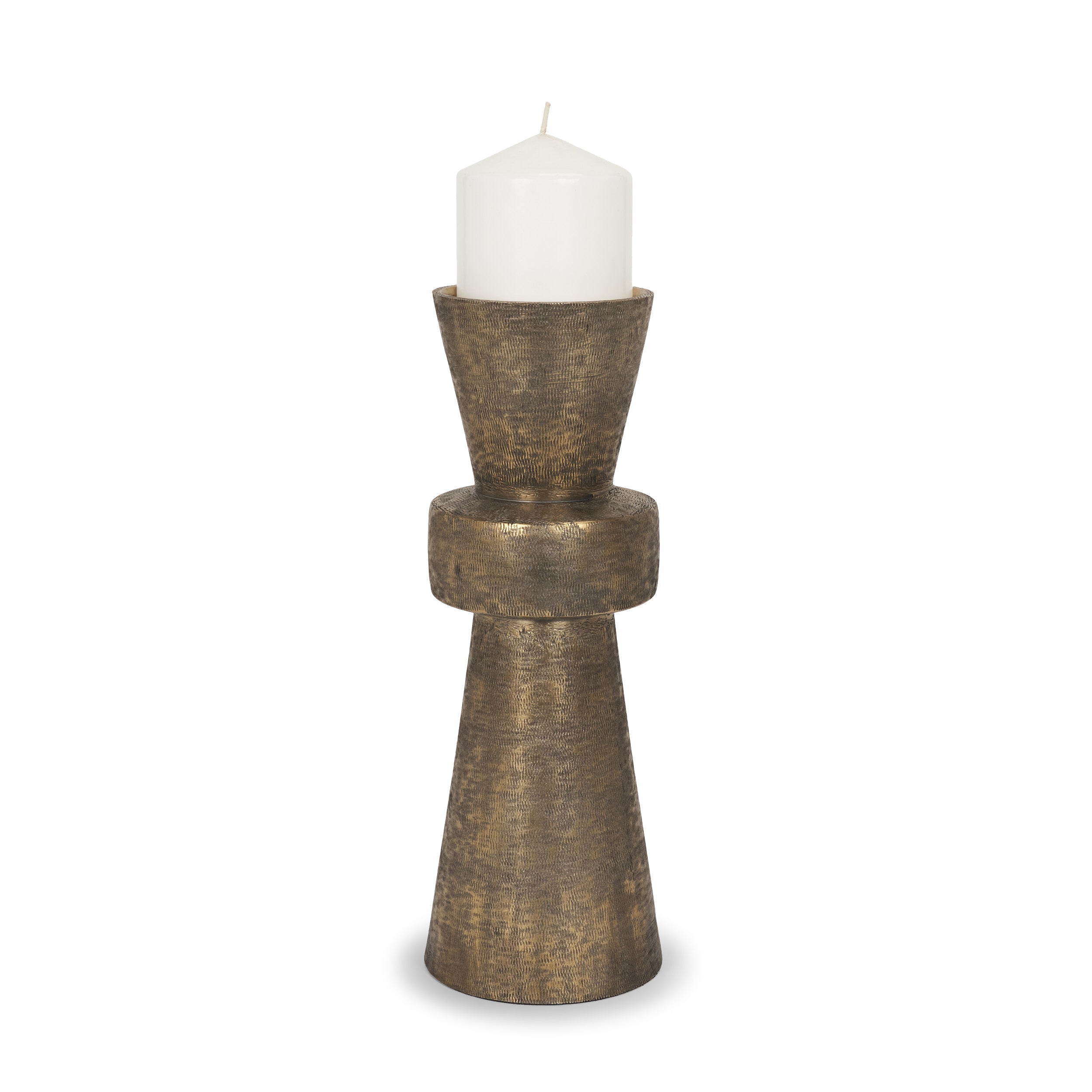 Odilia Metal Geometric Pillar Candle Holder