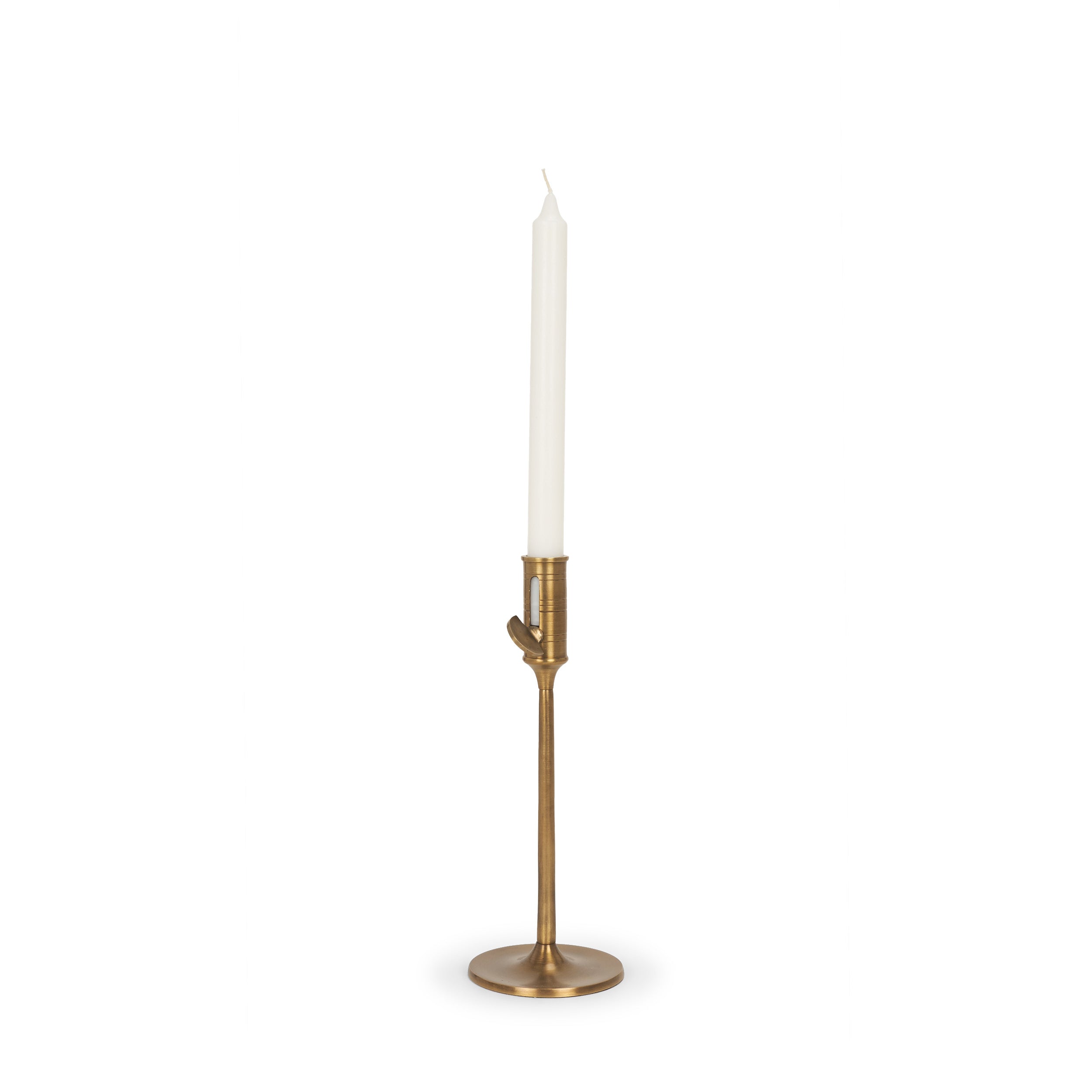 Chantria Solid Natural Brass Adjustable Taper Candle Holder