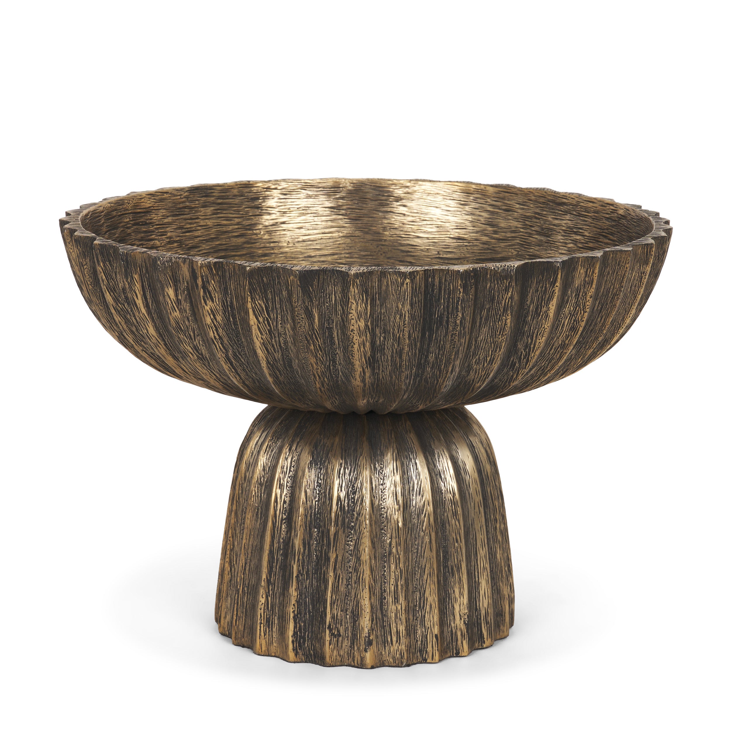 Ciaran Fluted Textured Metal Decorative Bowl