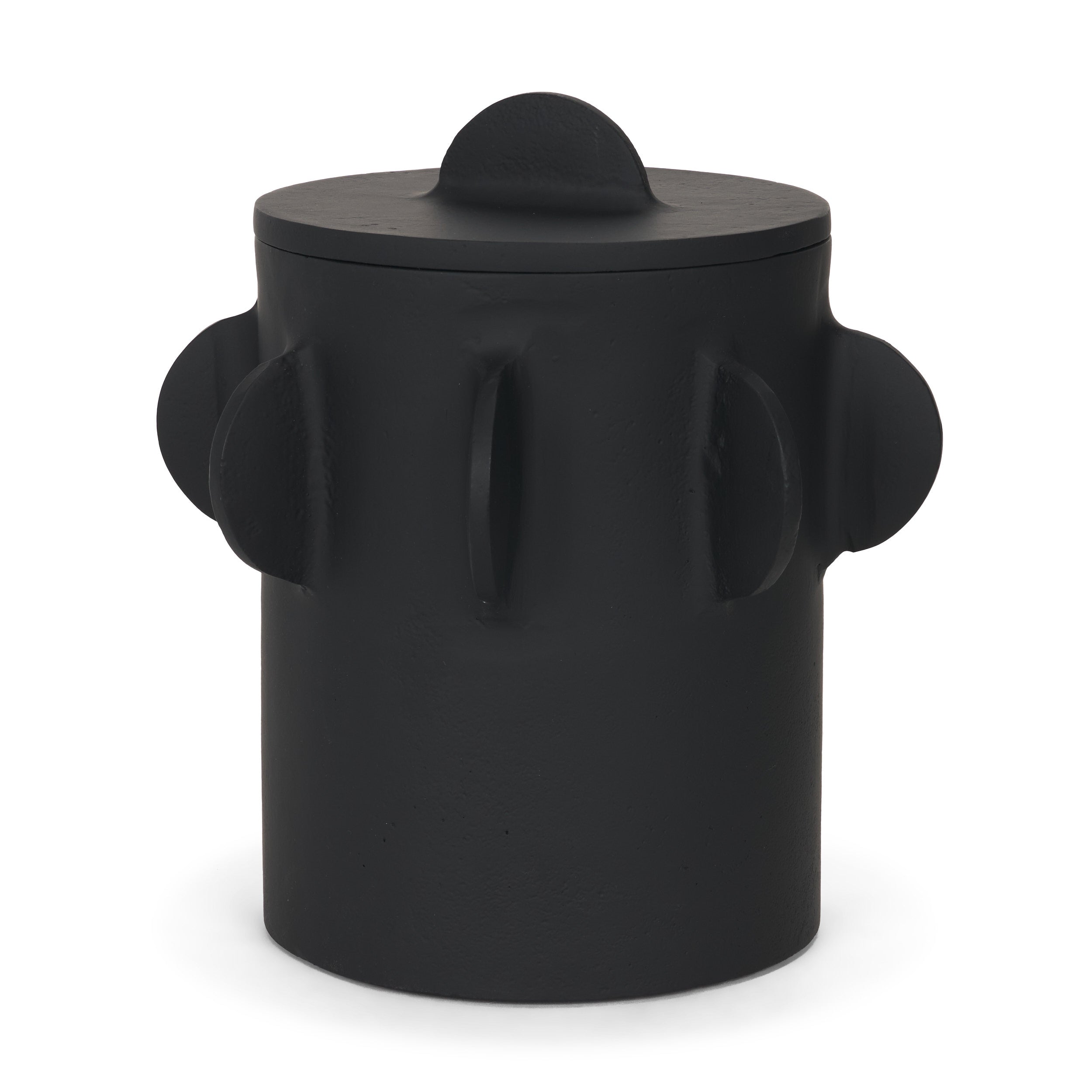 Deacon Metal Canister with Sculptural Handles