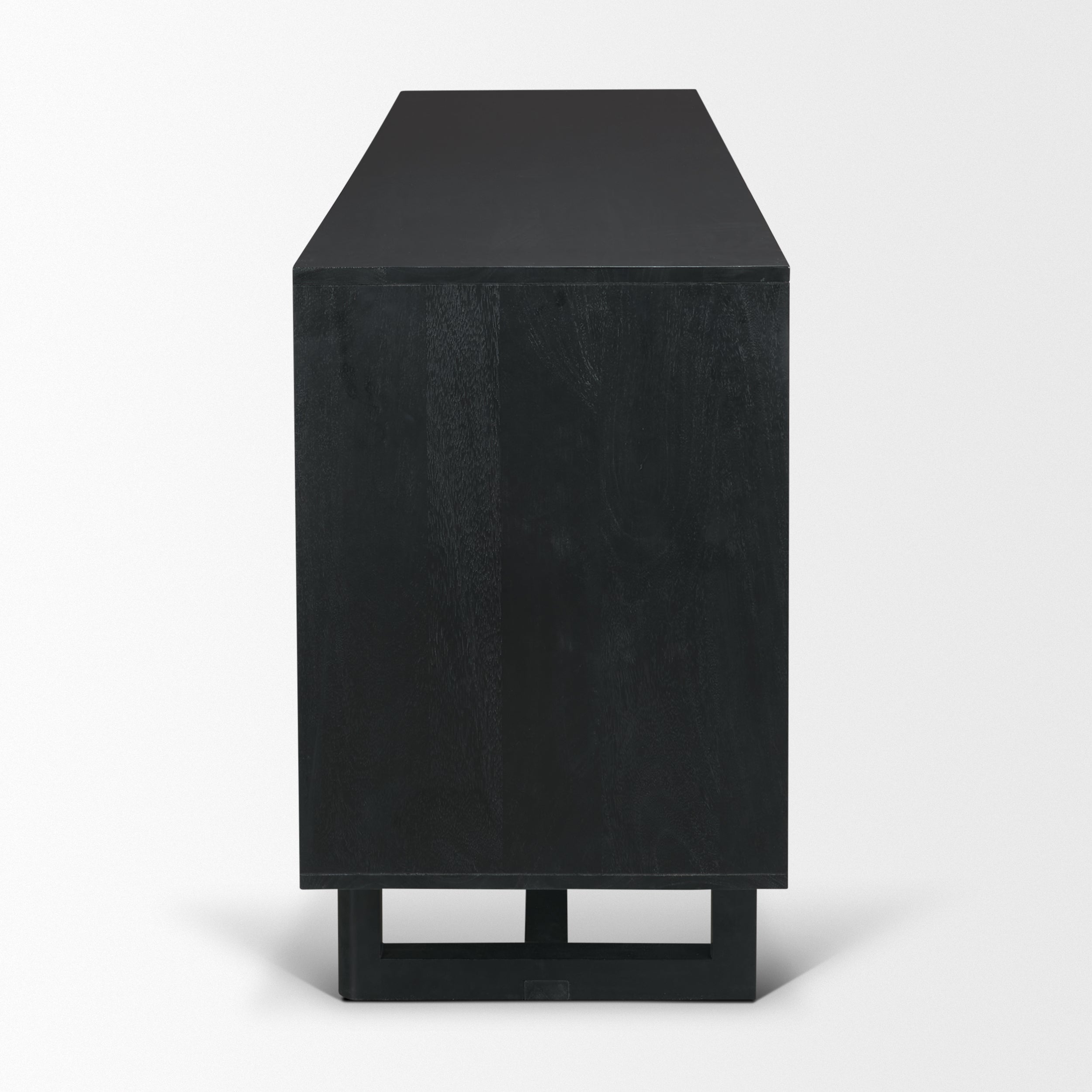 Grier 72" Black Wood with Black Cane Sideboard