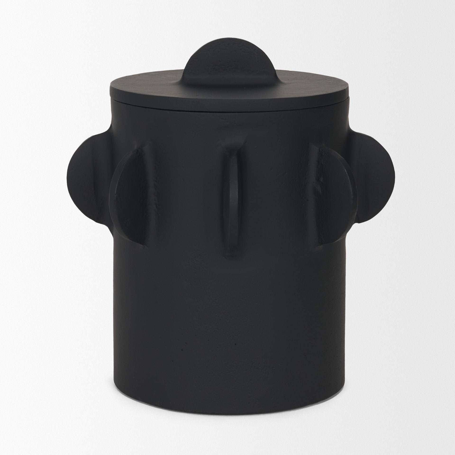 Deacon Metal Canister with Sculptural Handles
