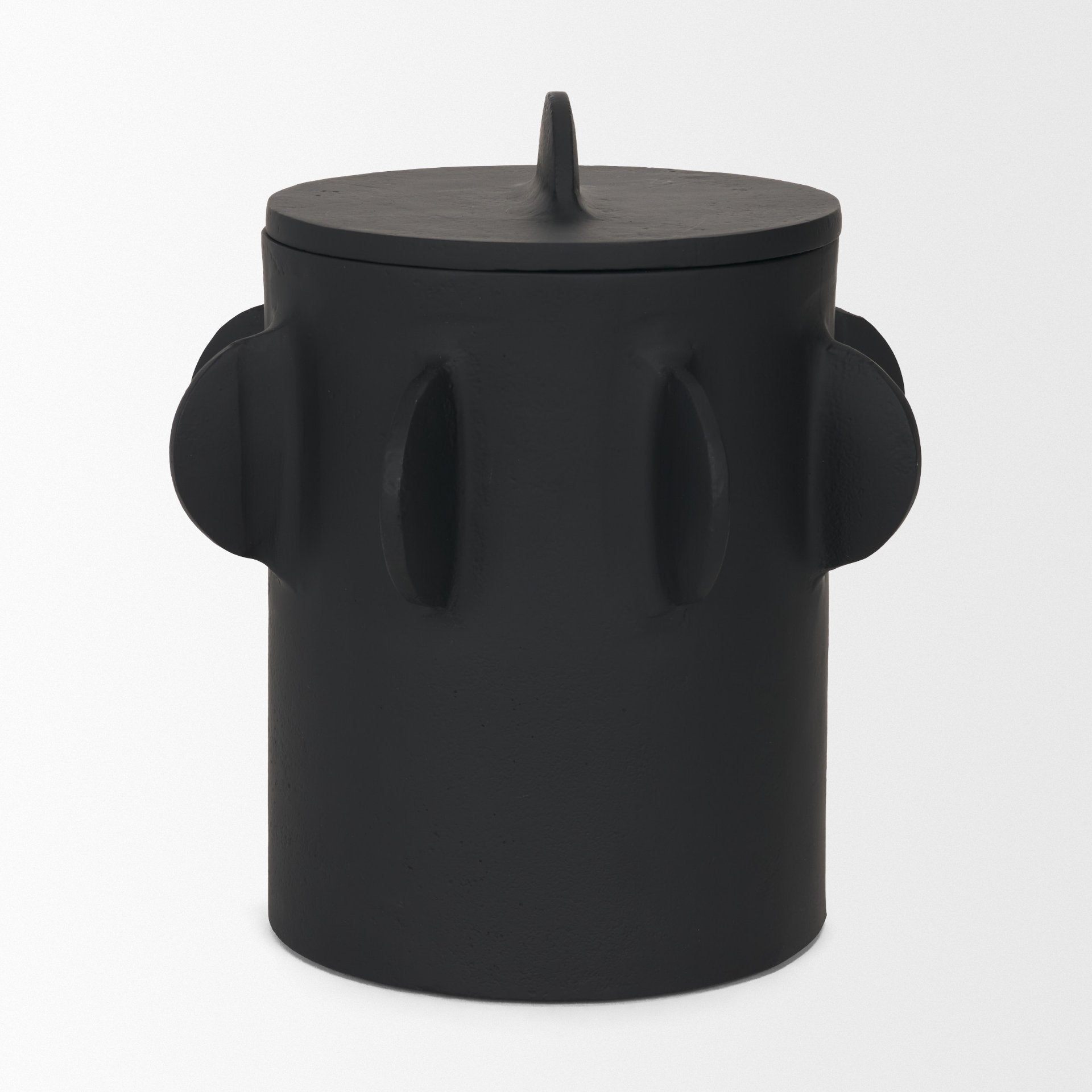 Deacon Metal Canister with Sculptural Handles