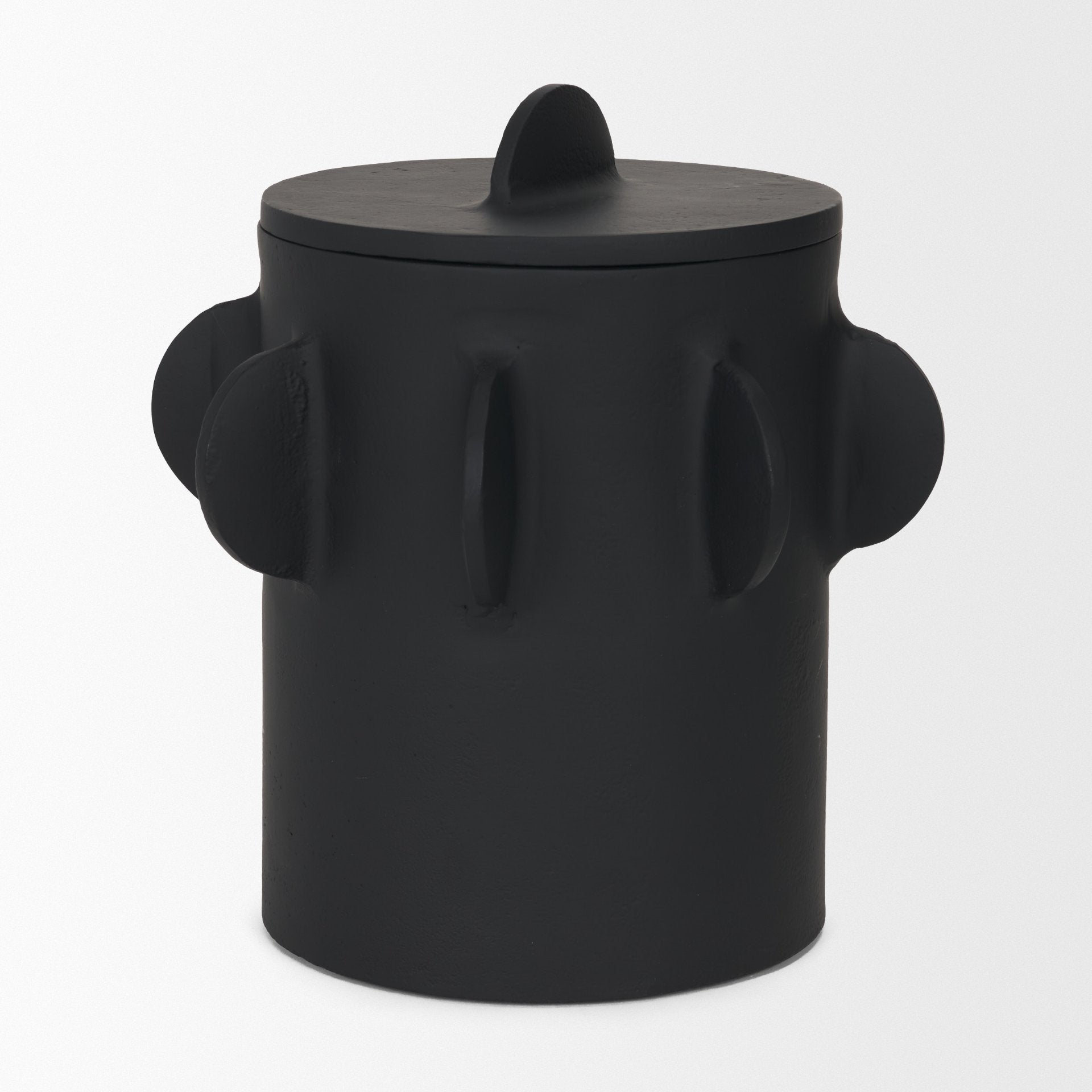 Deacon Metal Canister with Sculptural Handles