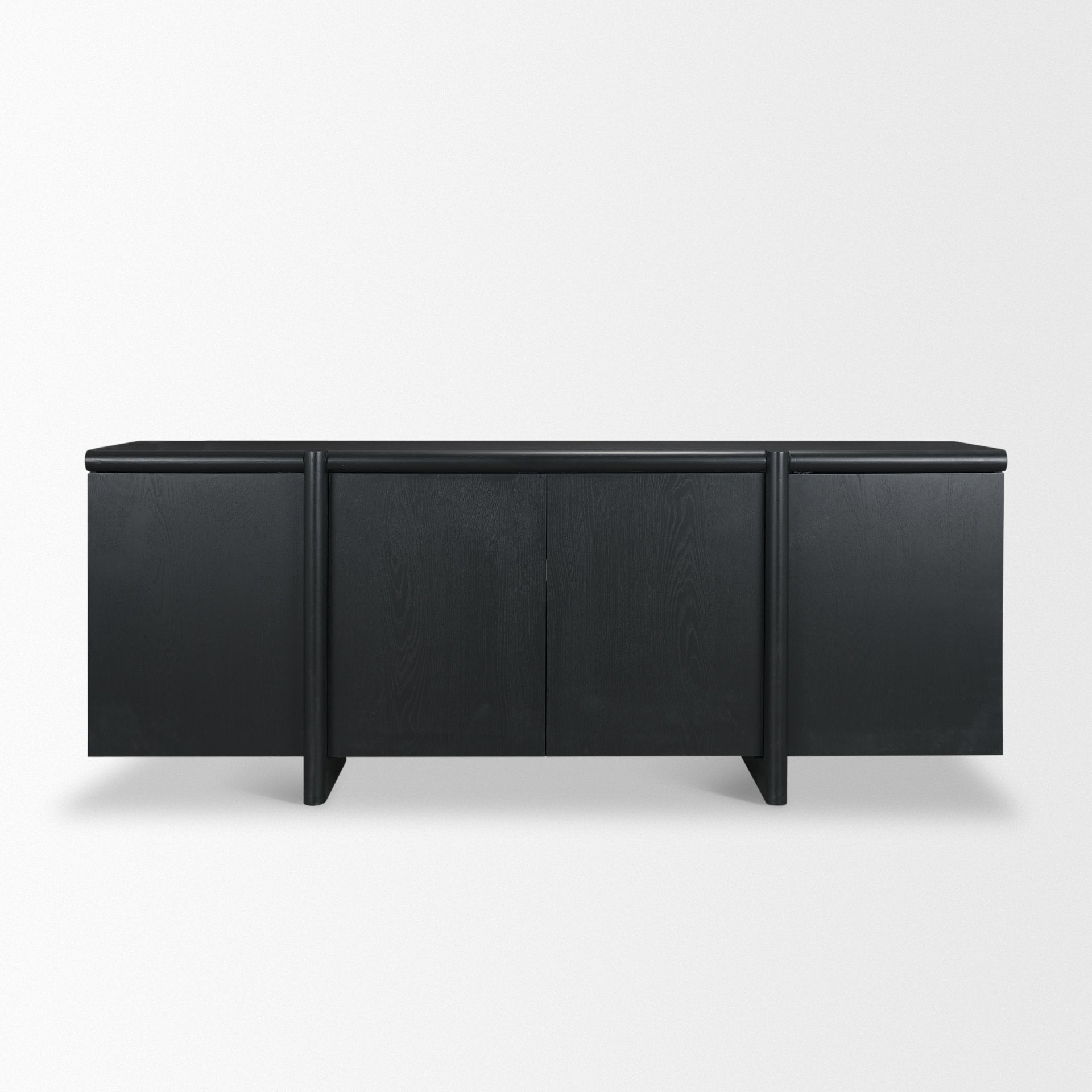Rowan Oak Wood Closed 4 Door Sideboard