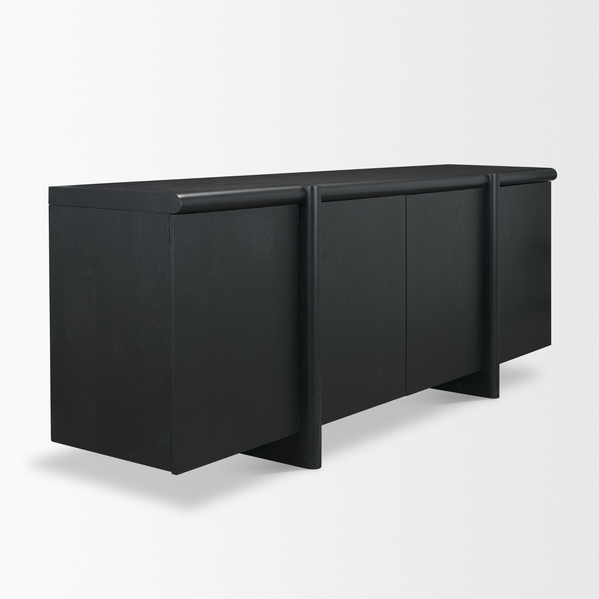 Rowan Oak Wood Closed 4 Door Sideboard