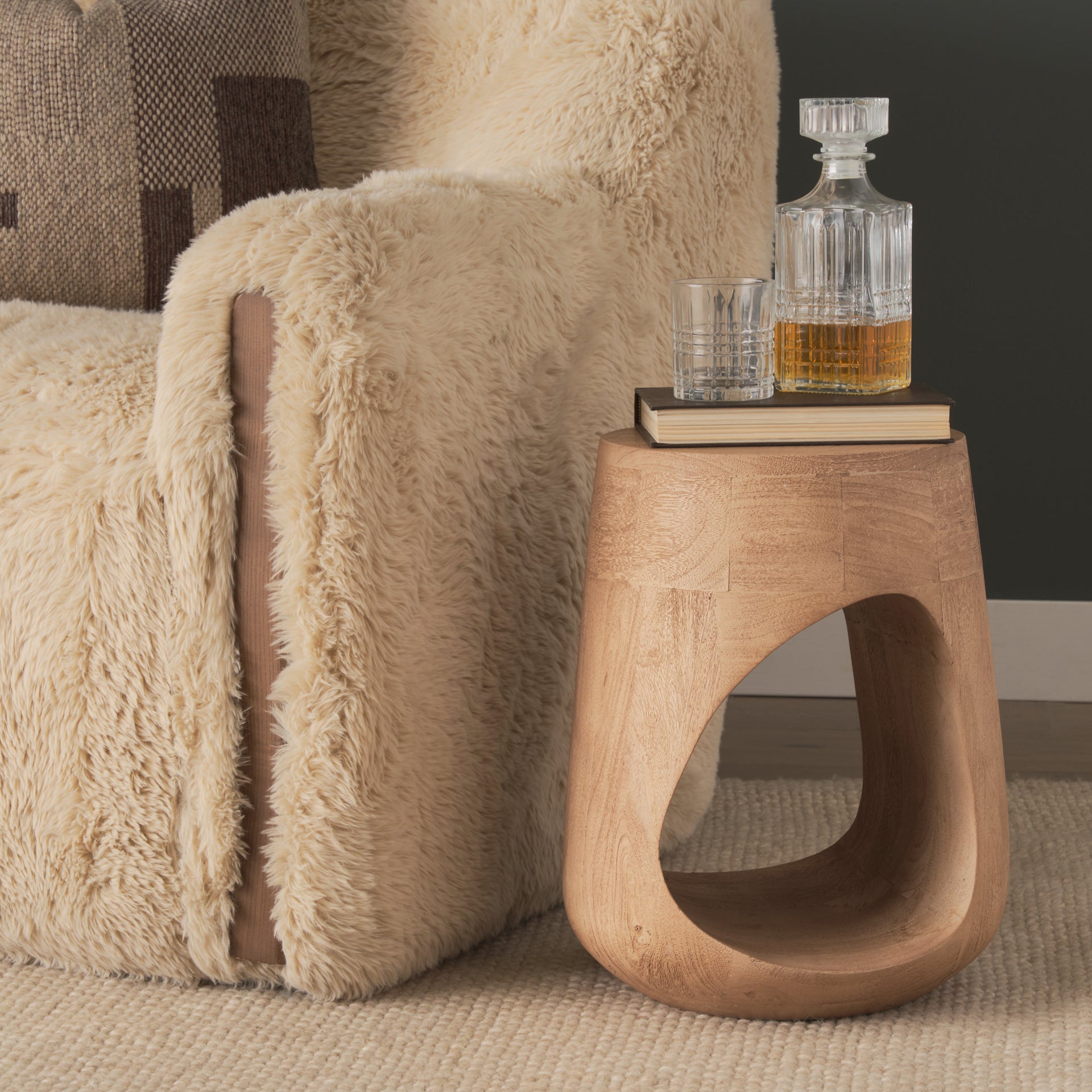 Cove Sculptural Open Side Table