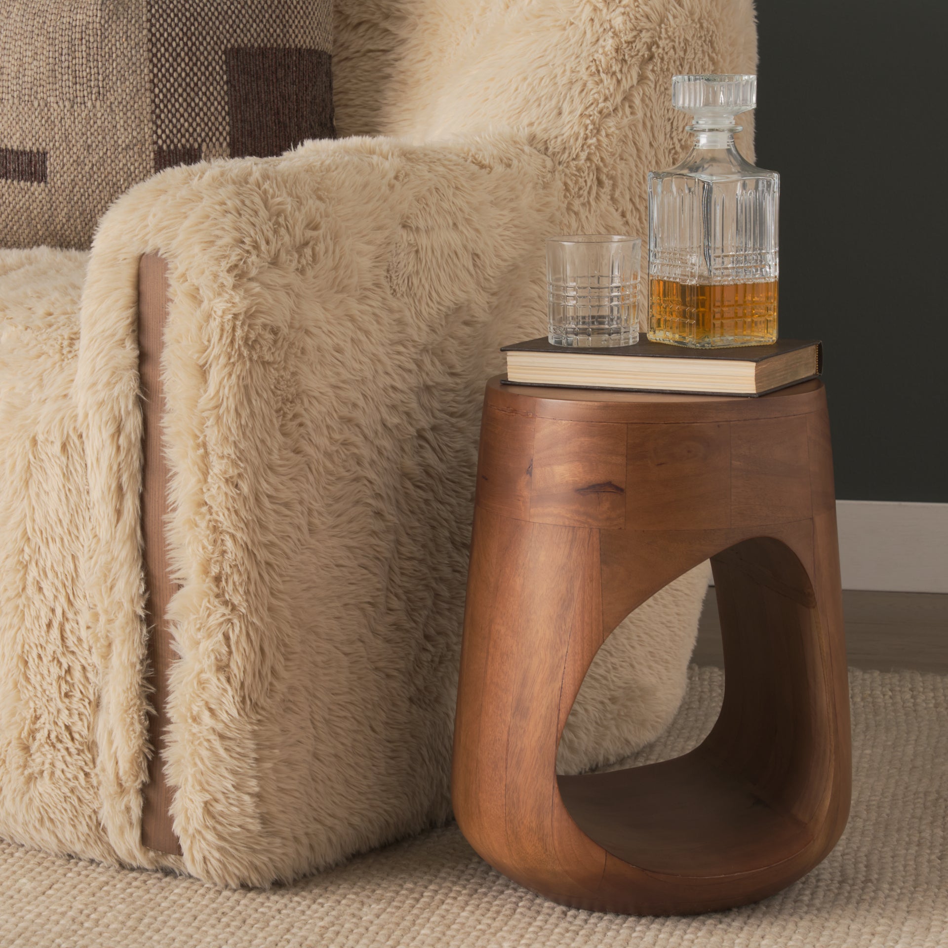 Cove Sculptural Open Side Table