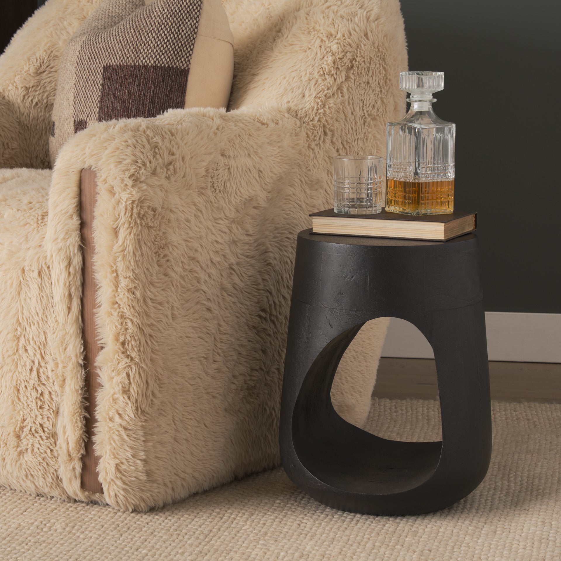 Cove Sculptural Open Side Table