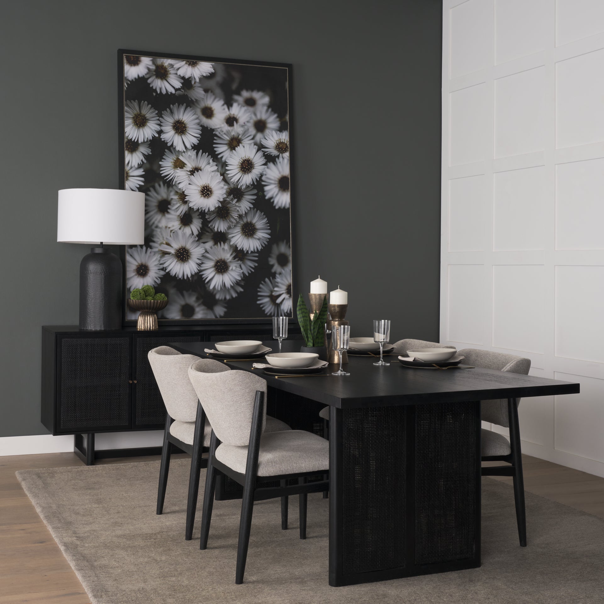 Odilia Metal Geometric Pillar Candle Holder