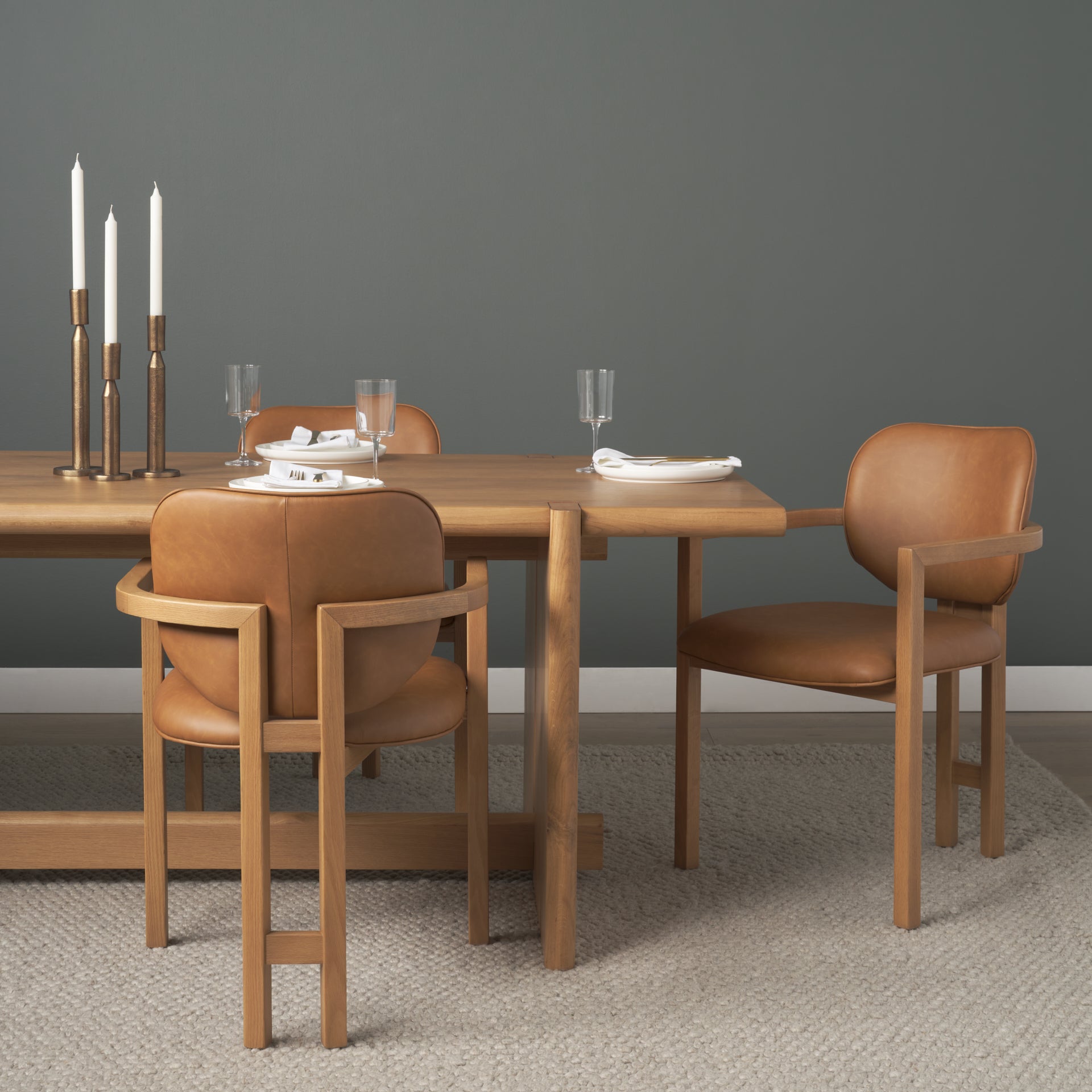 Carlisle Curved Back Tripod Frame Dining Armchair