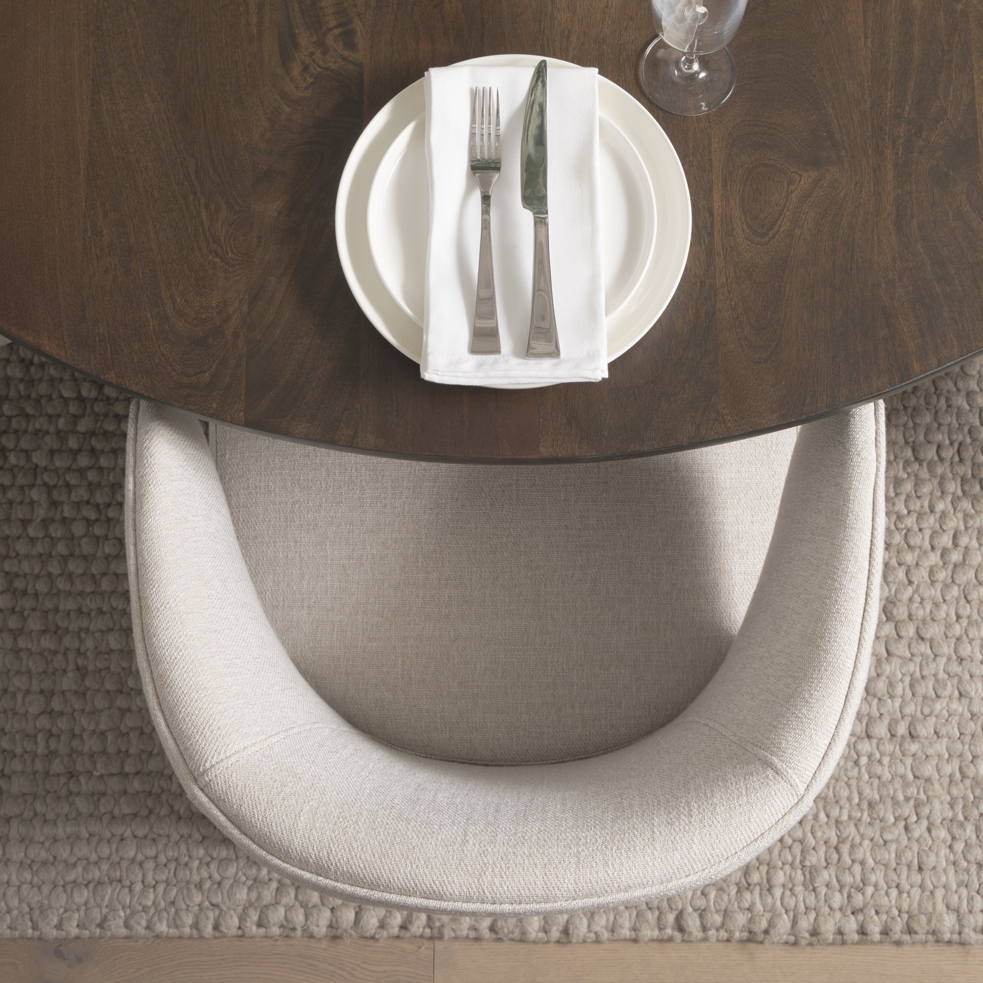Terra Fluted Dining Table - 4 Niles Chairs