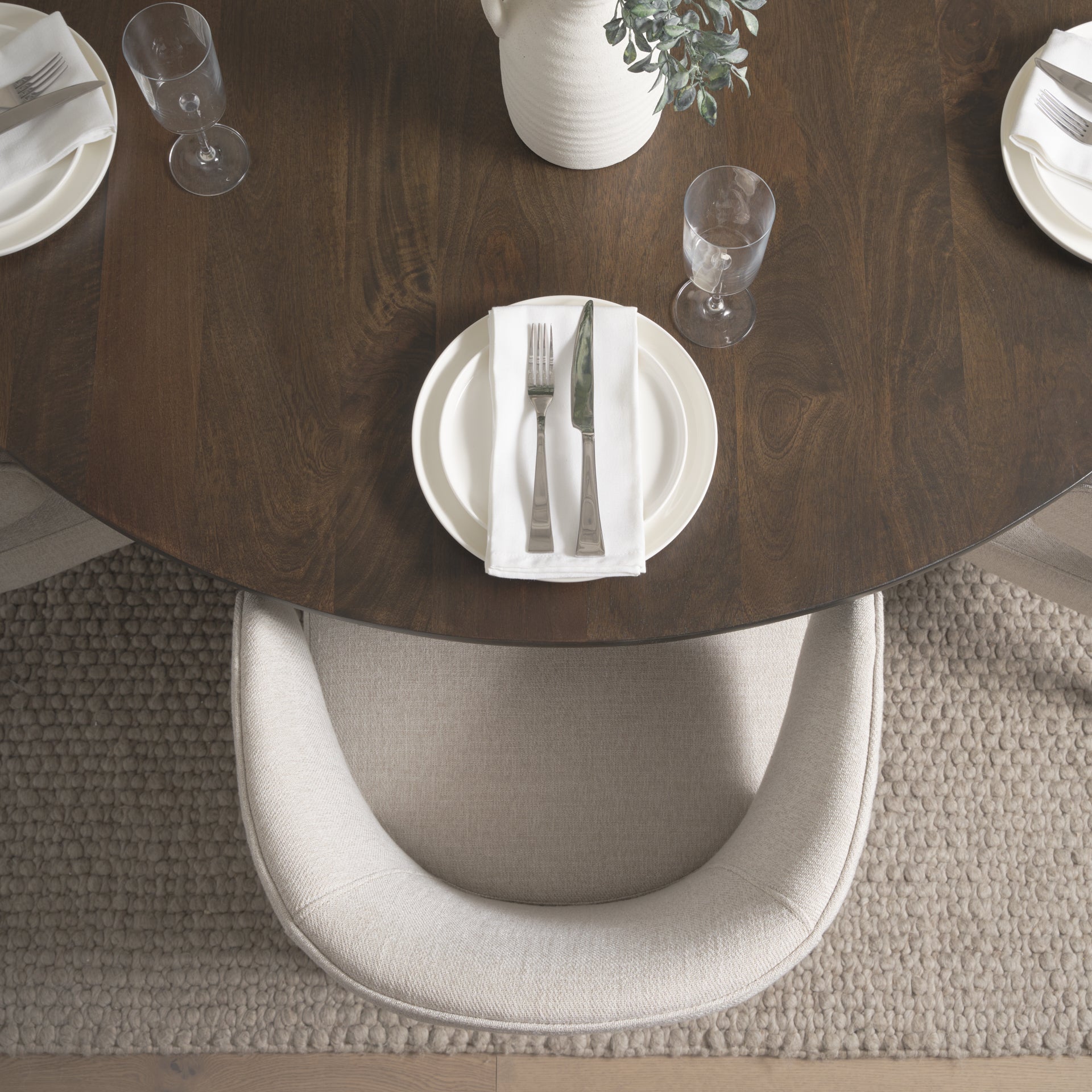 Terra Fluted Dining Table - 6 Niles Chairs - Terra Sideboard