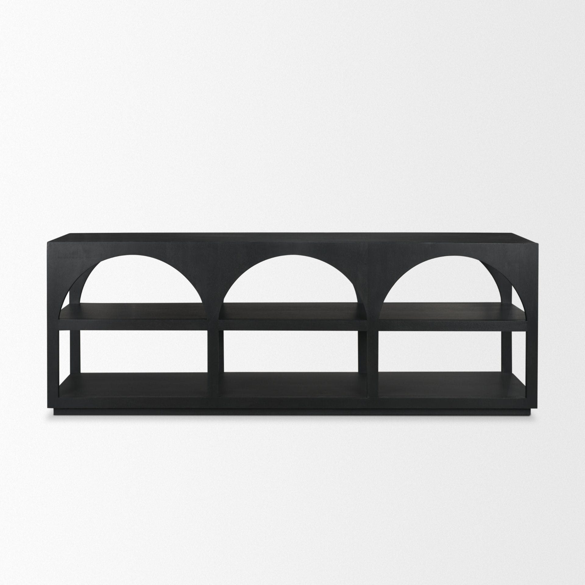 Bela Matte Black Arched Console Table