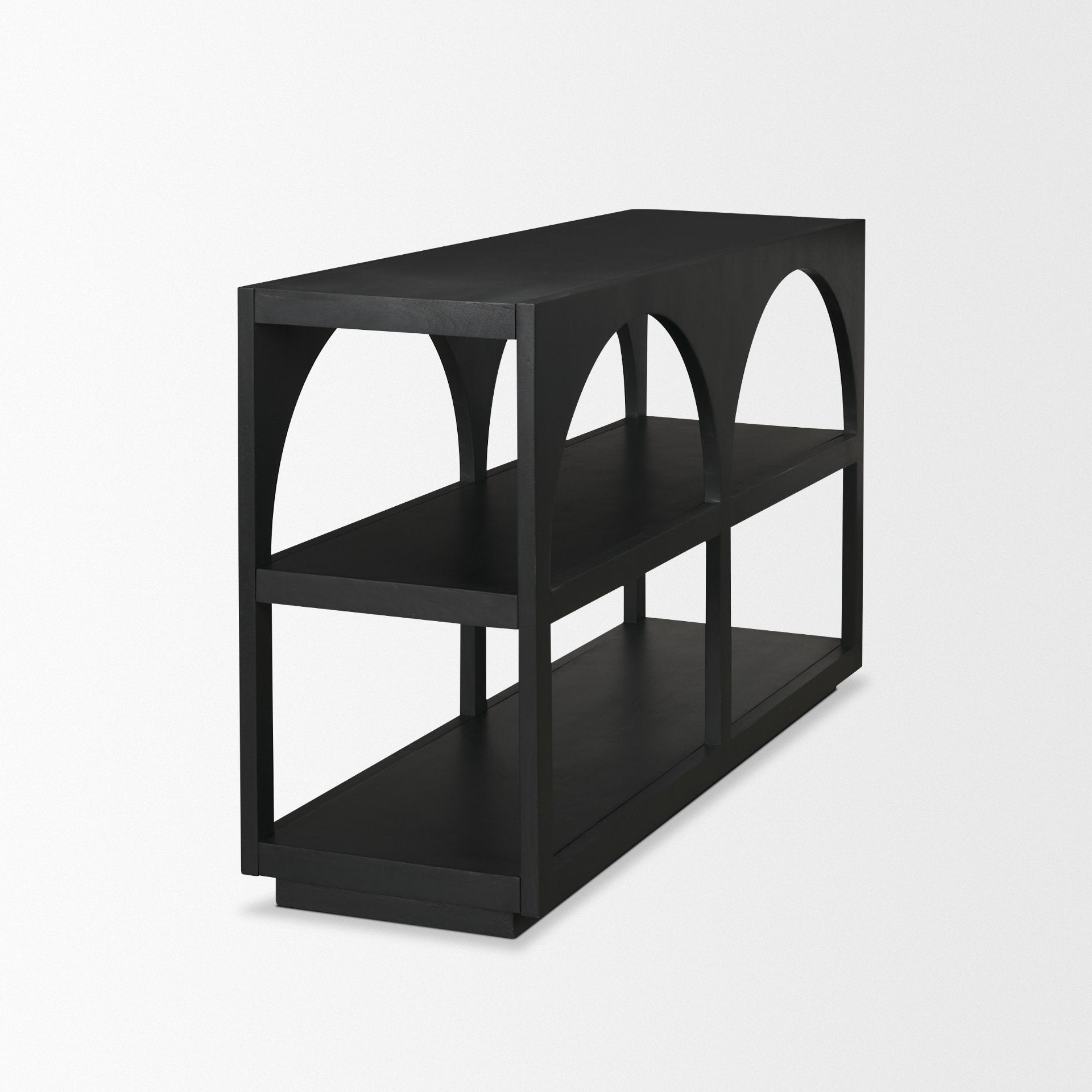 Bela Matte Black Arched Console Table