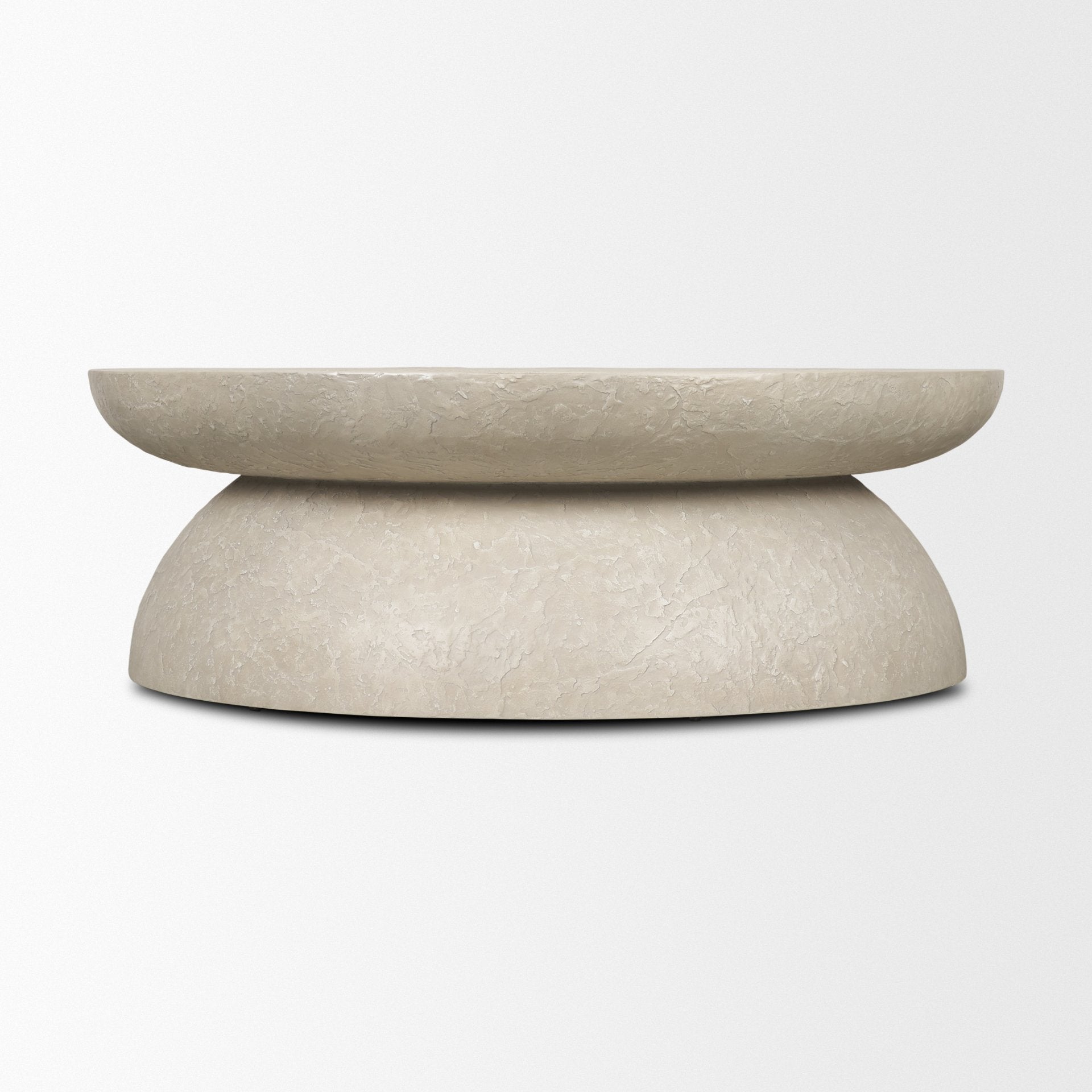 Mesa 48" Round Stone Finish Coffee Table