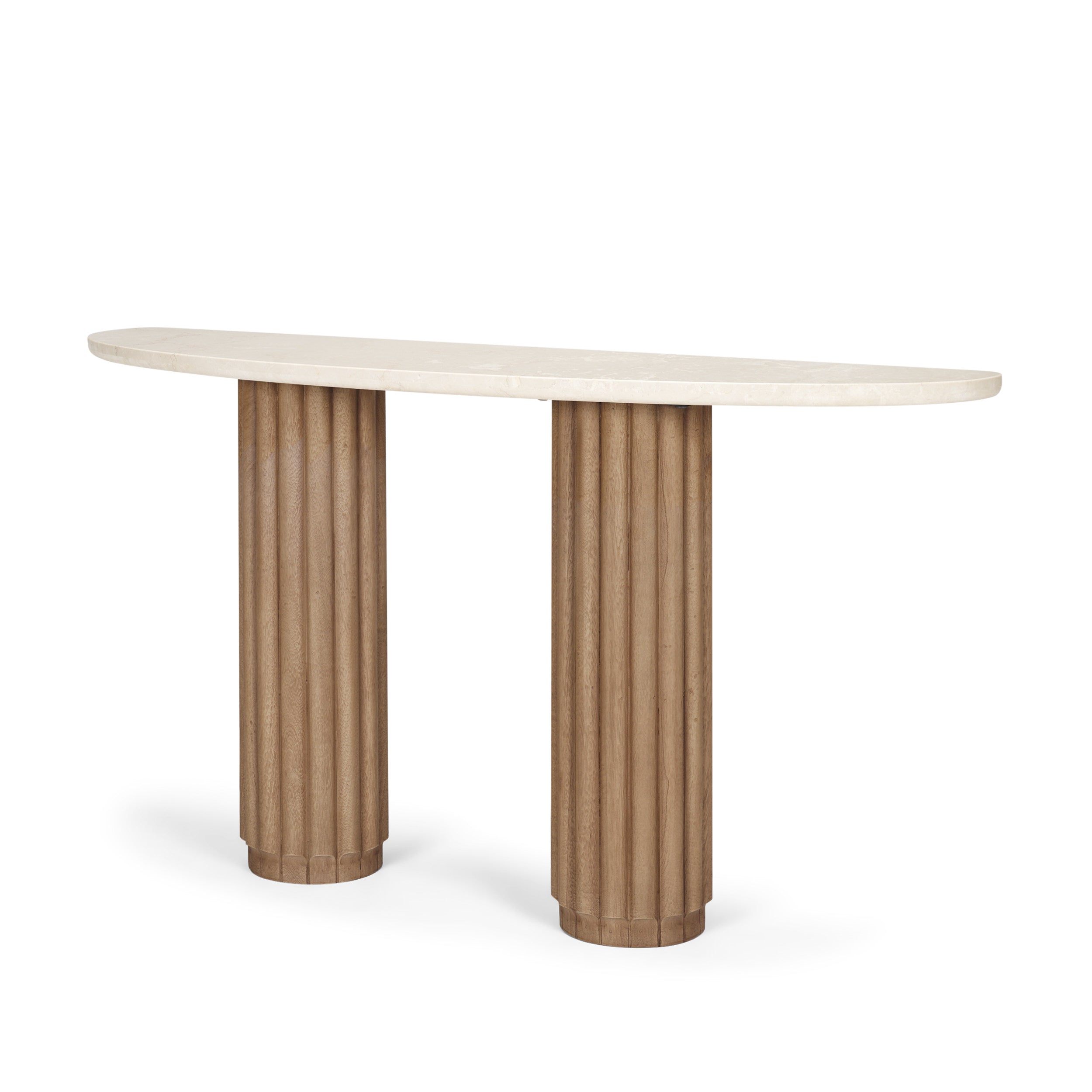 Marbrello Botticino Marble Top  Console Table