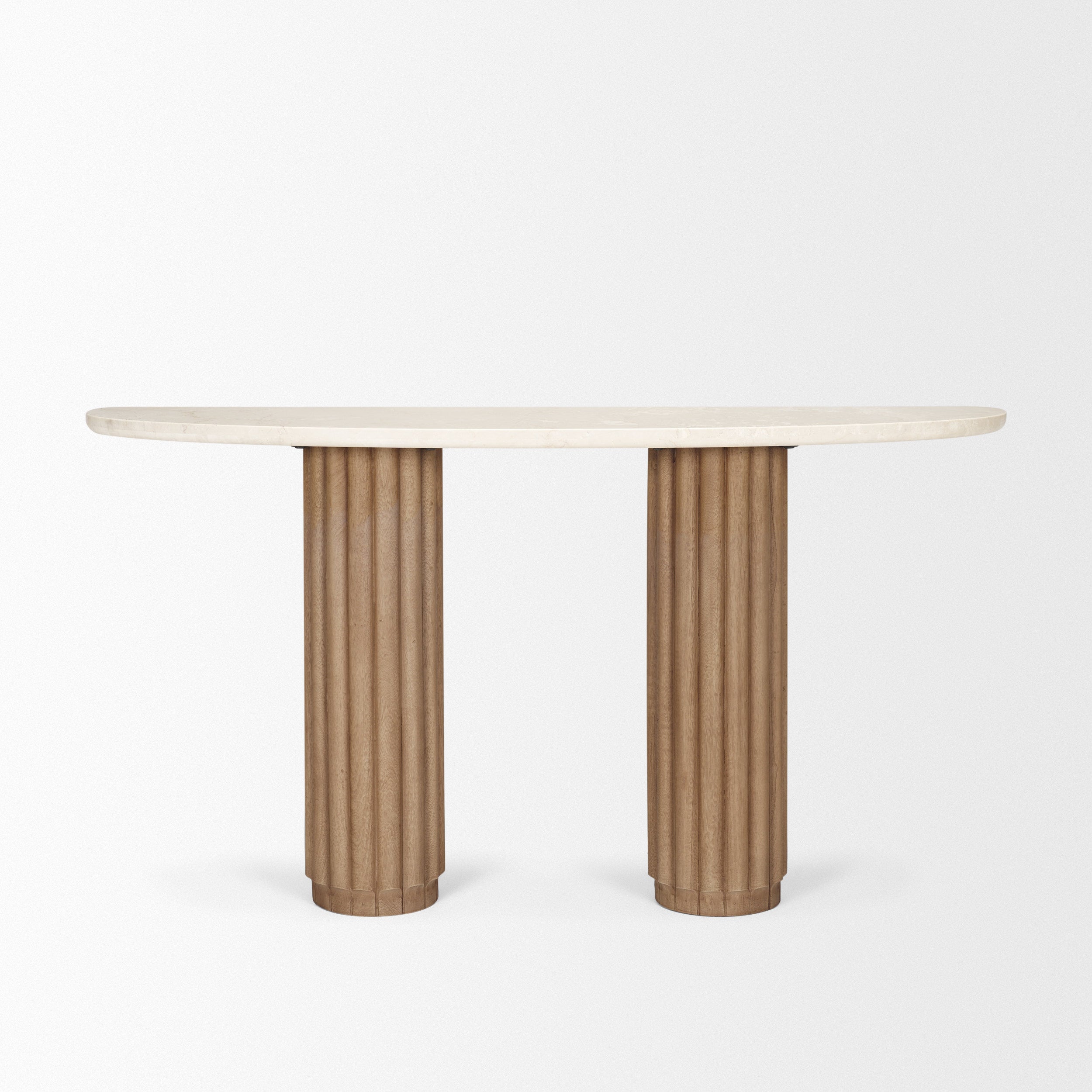 Marbrello Botticino Marble Top  Console Table
