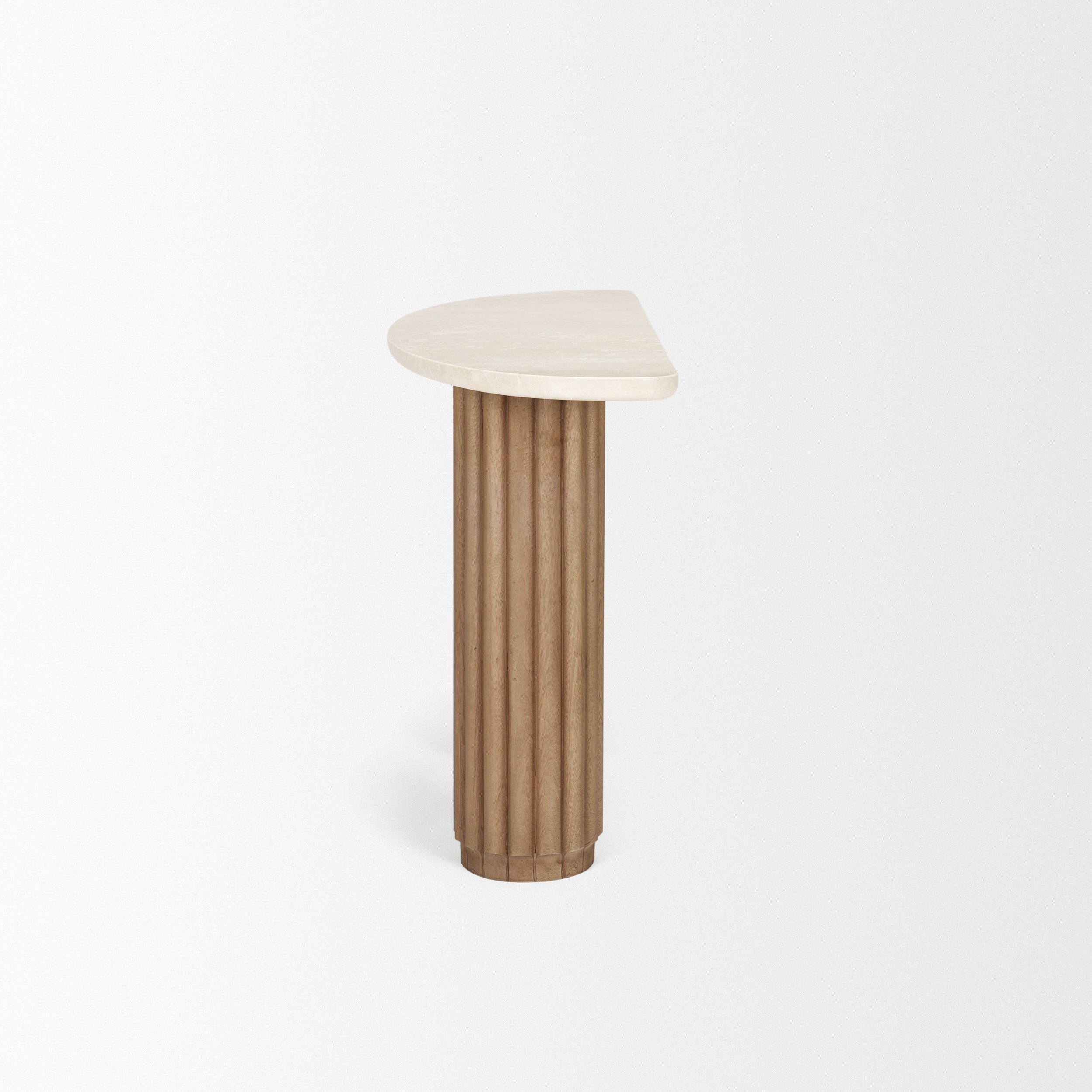 Marbrello Botticino Marble Top  Console Table