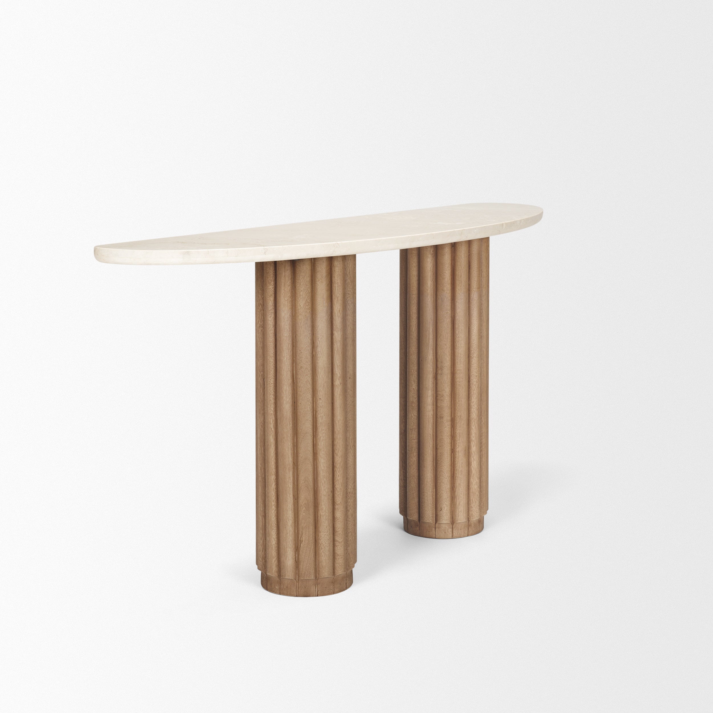 Marbrello Botticino Marble Top  Console Table