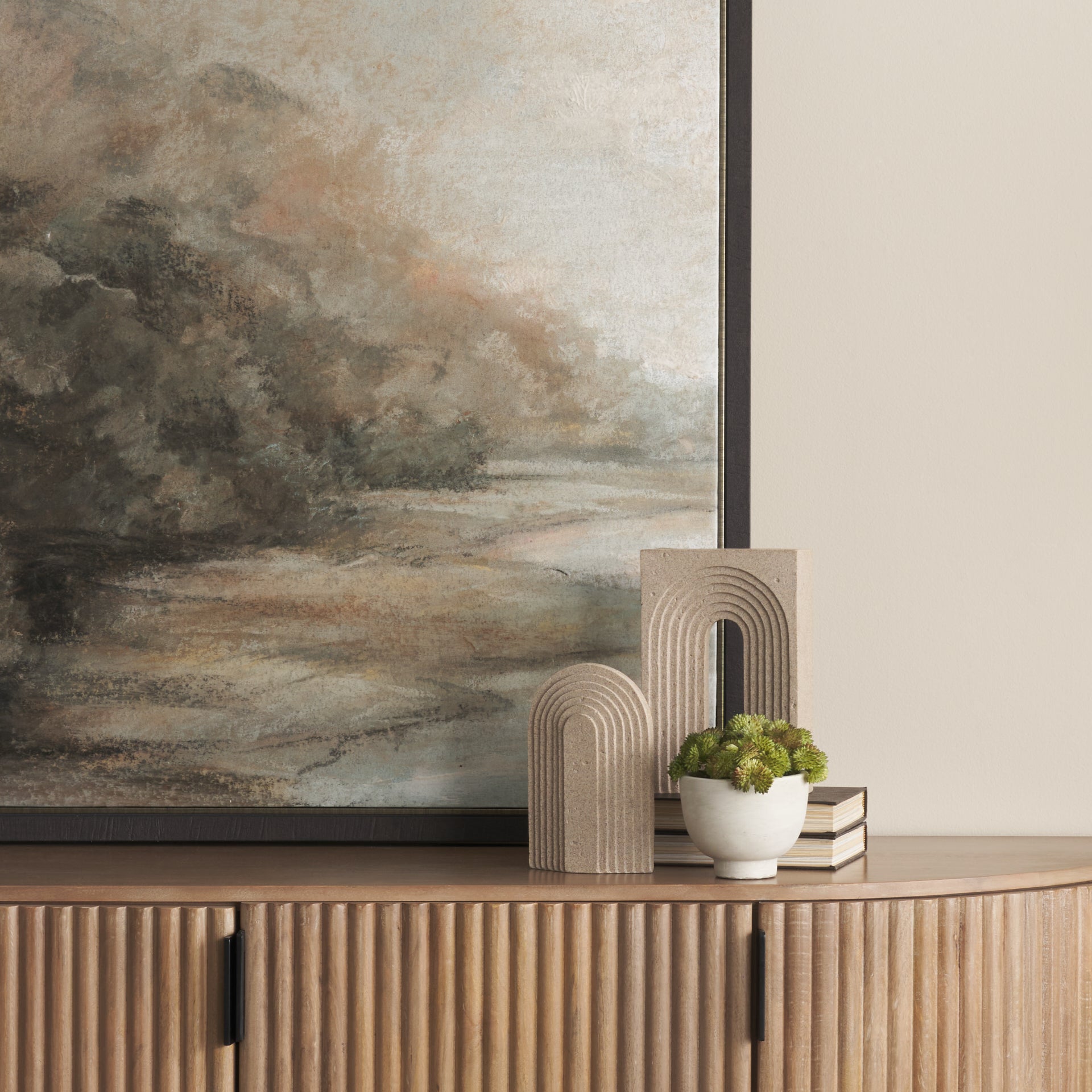 Kacia Resin Textured SandStone Decorative Object
