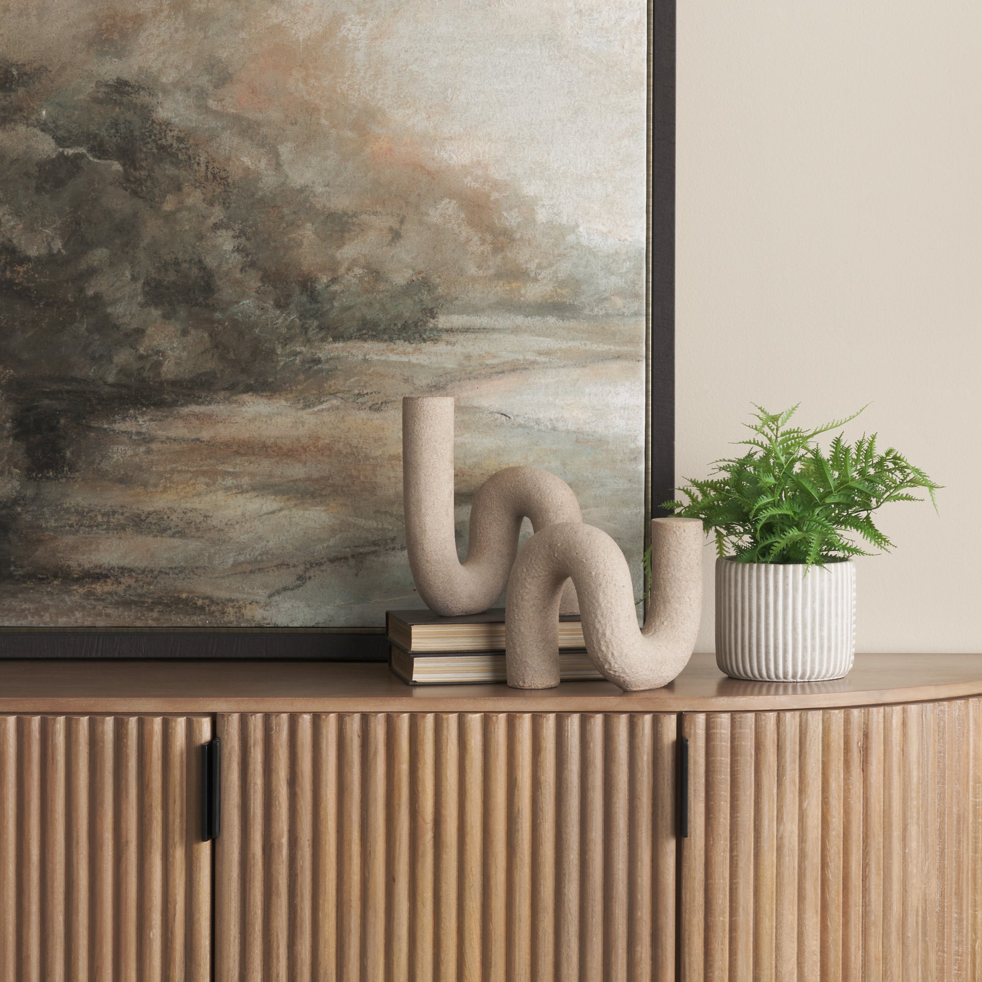 Kailyn Resin Textured Concrete Gray Decorative Object