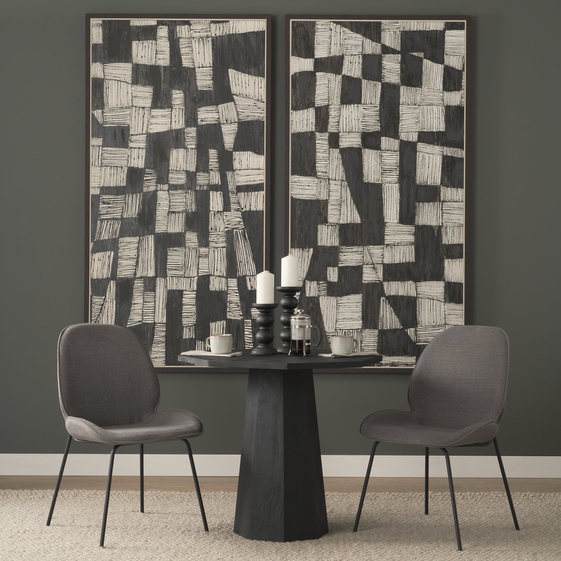 Inala Grey Seat Metal Frame Dining Chair