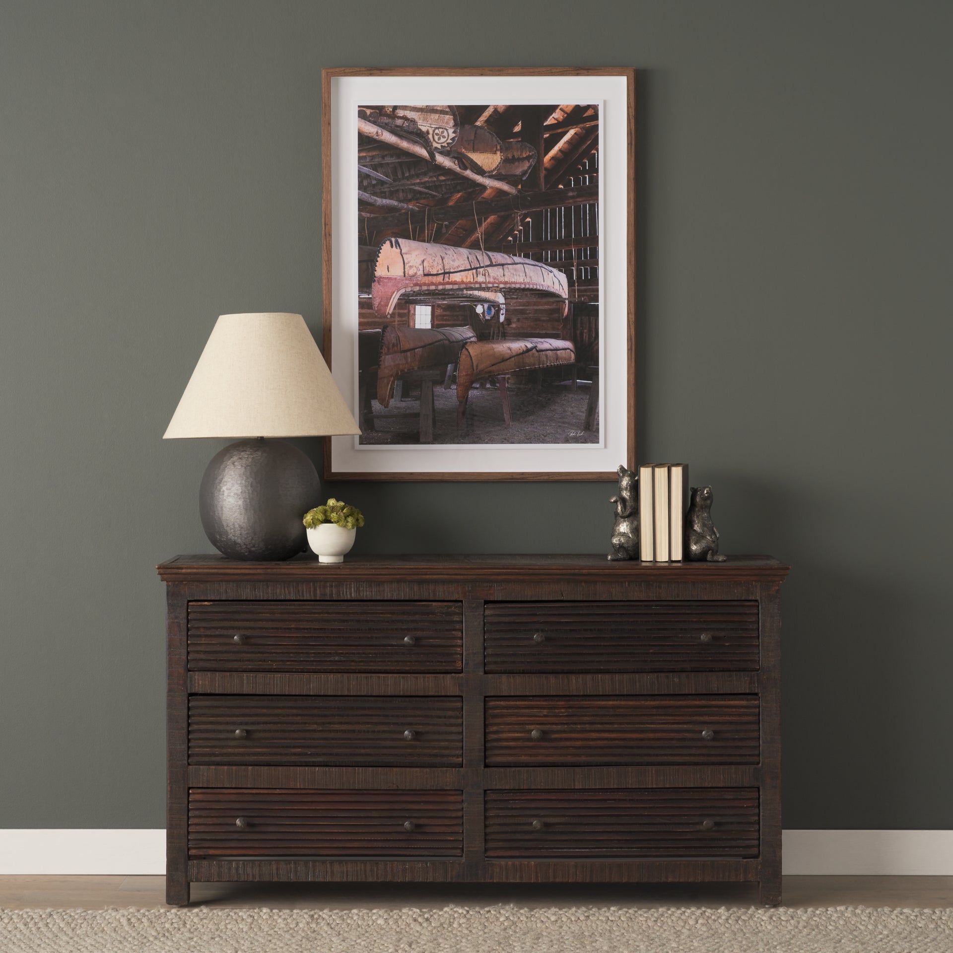 Rhett Reclaimed Wood 6 Drawer Cabinet