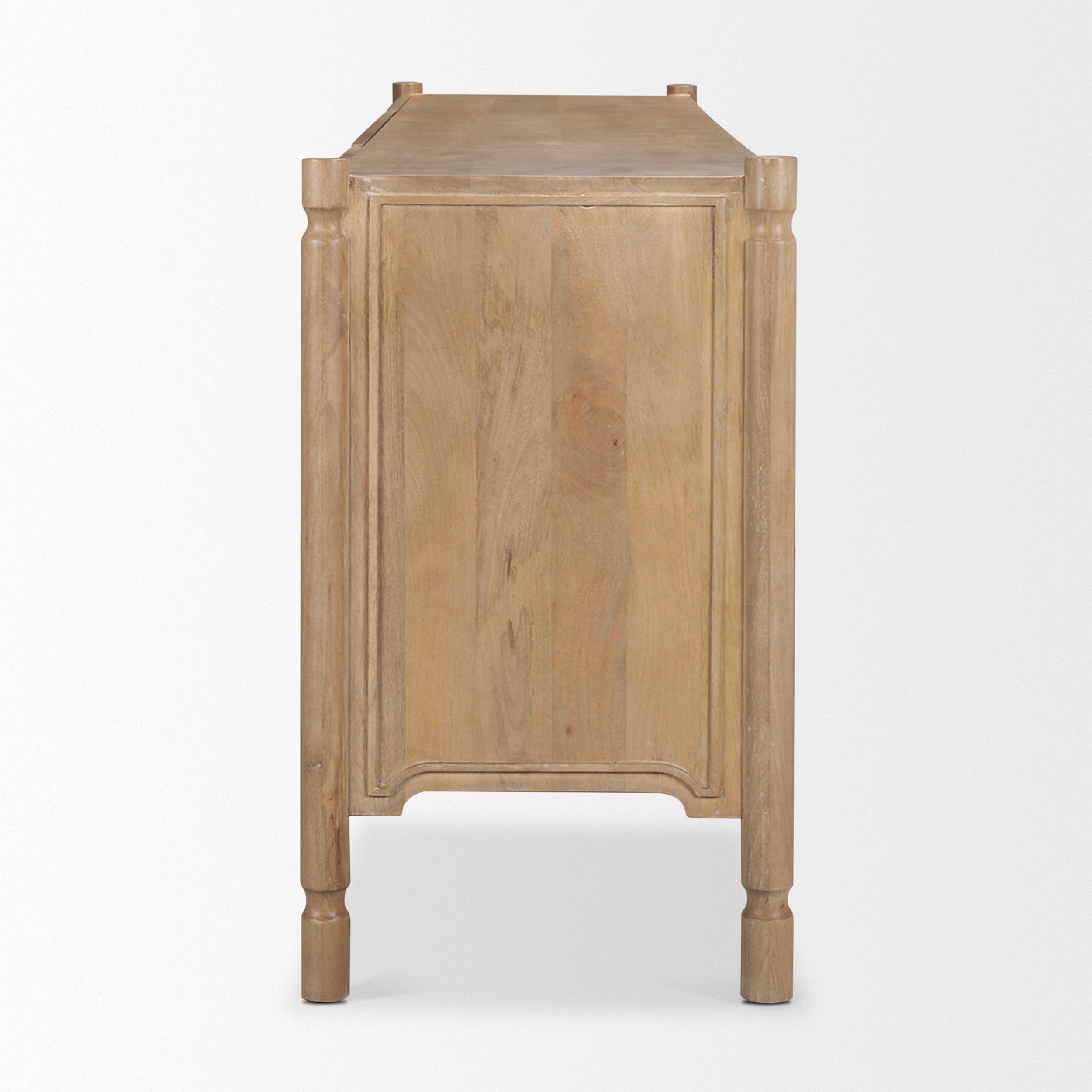 Phil Light Brown Wood 2 Door 3 Drawer Closed Sideboard