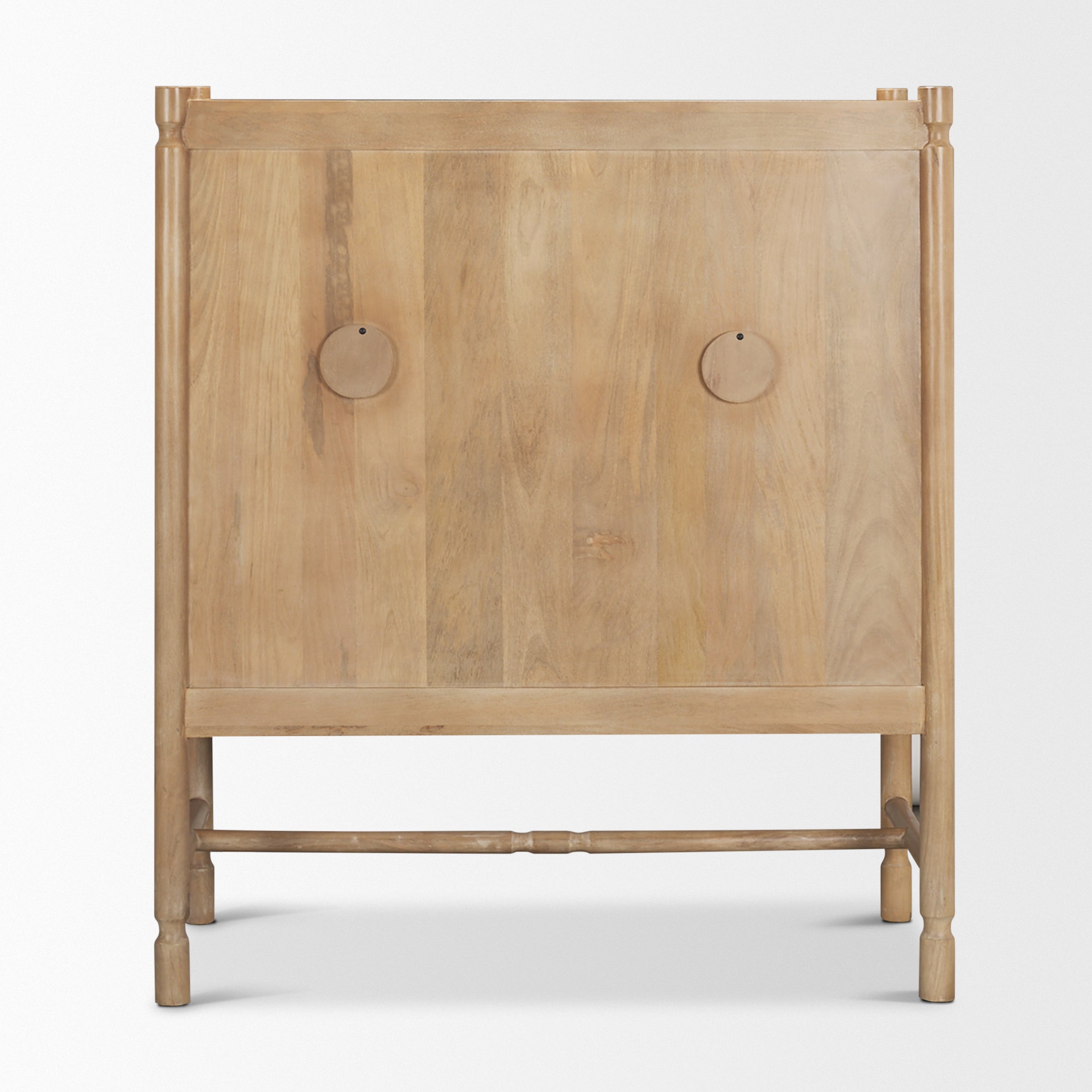 Phil Light Brown Wood 2 Door Bar Cabinet
