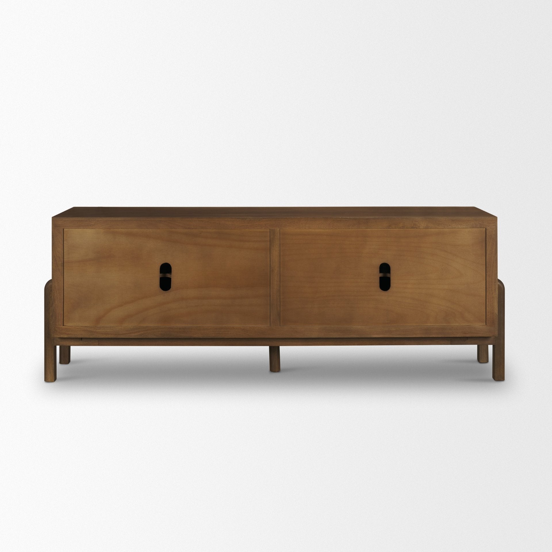 Trellyn Solid Wood 4-Door with Carved Woven Doors Closed Sideboard