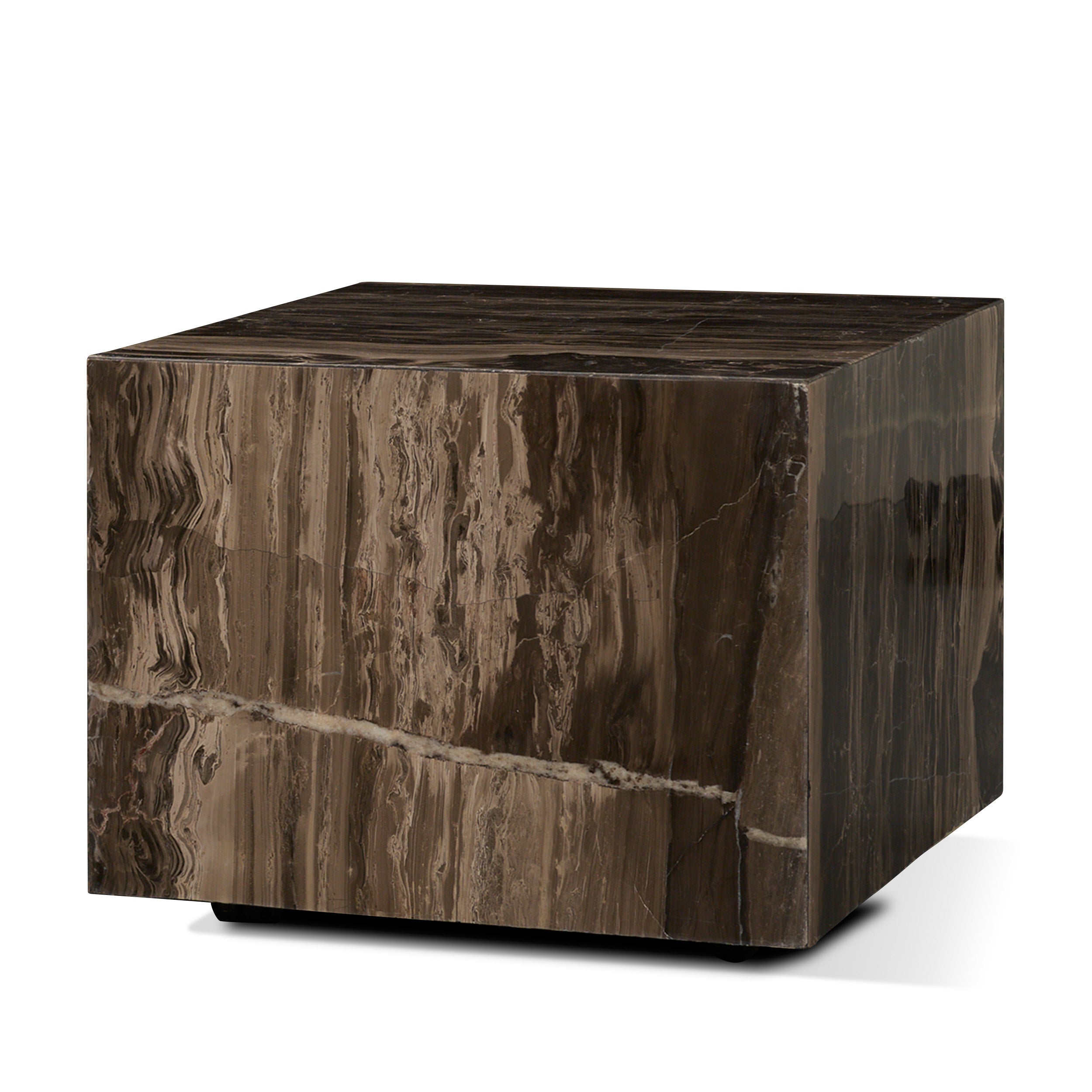 Quadra 20" Solid Cappuccino Marble Square Coffee Table