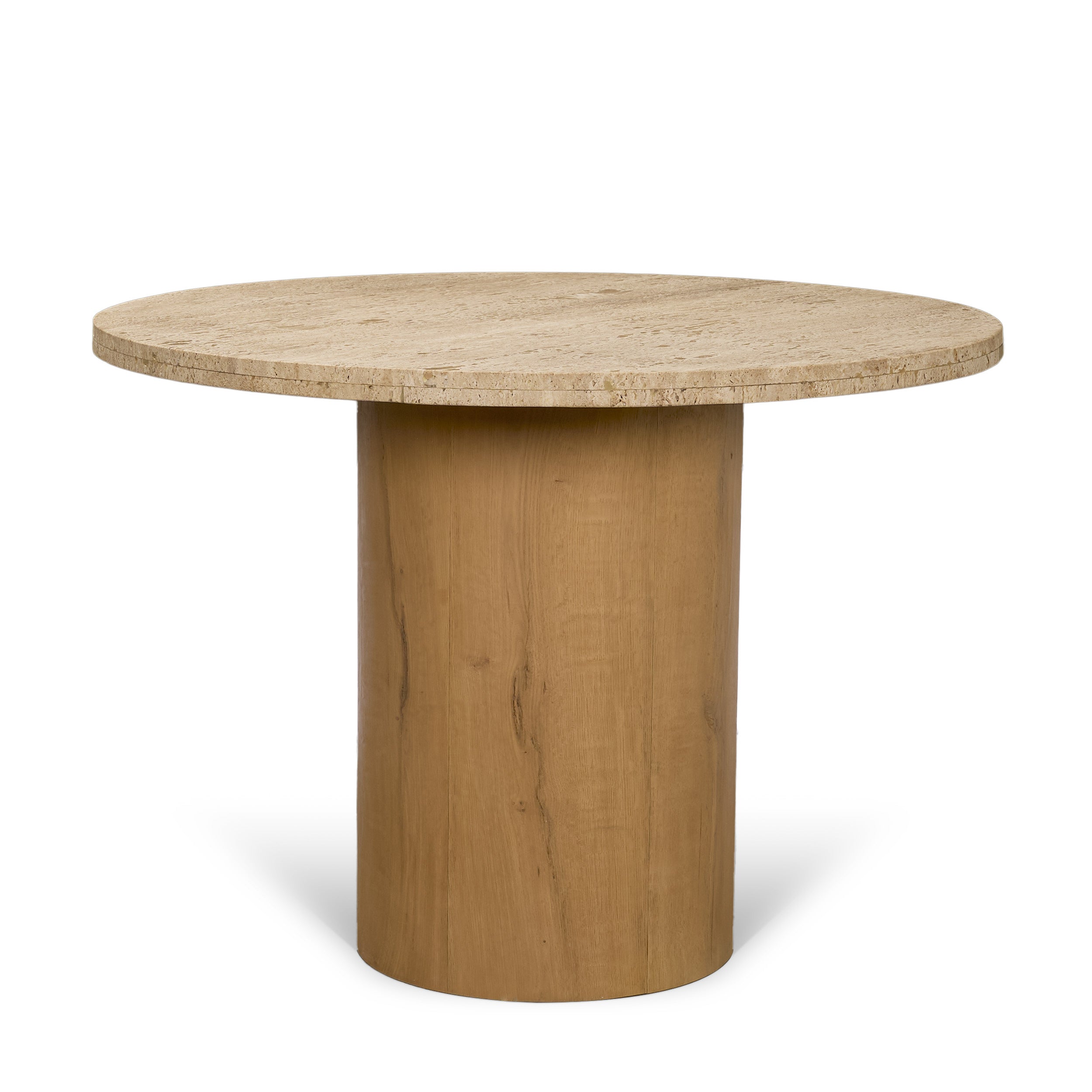 Siena 42" Round Travertine Pedestal Dining Table