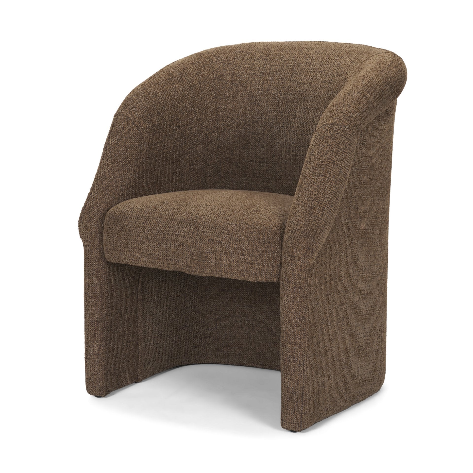 Curtis Barrelback Half-Moon Base Dining Armchair