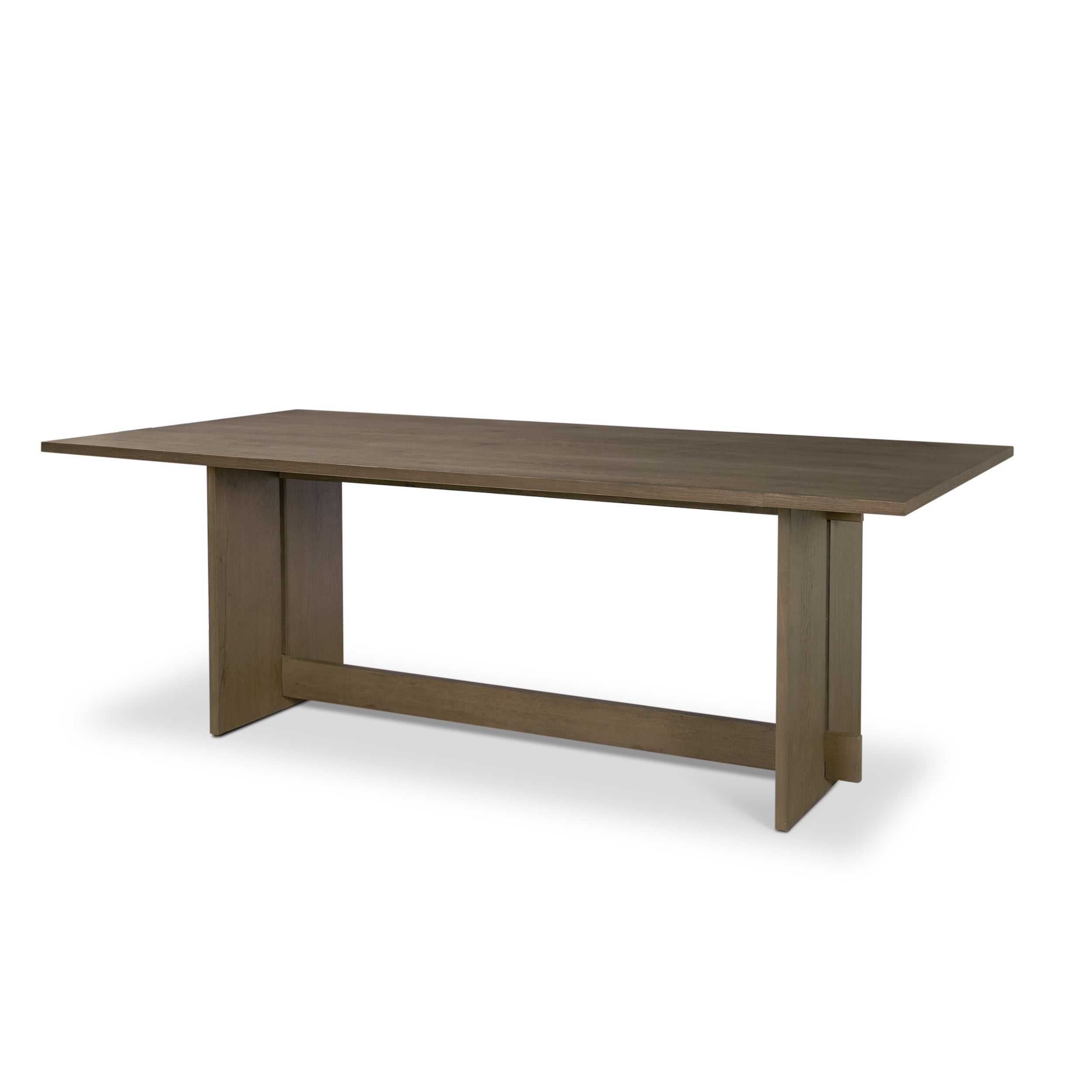 Aida 84" Rectangular Medium Brown Oak Wood Dining Table