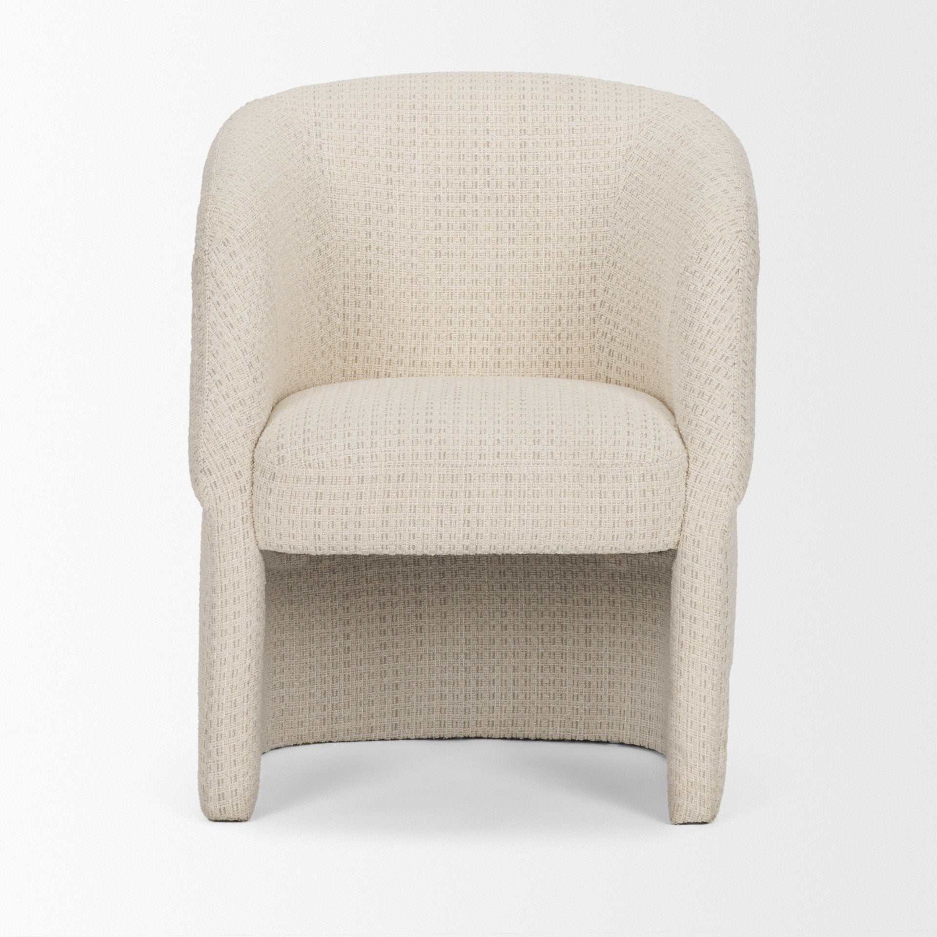 Curtis Barrelback Half-Moon Base Dining Armchair