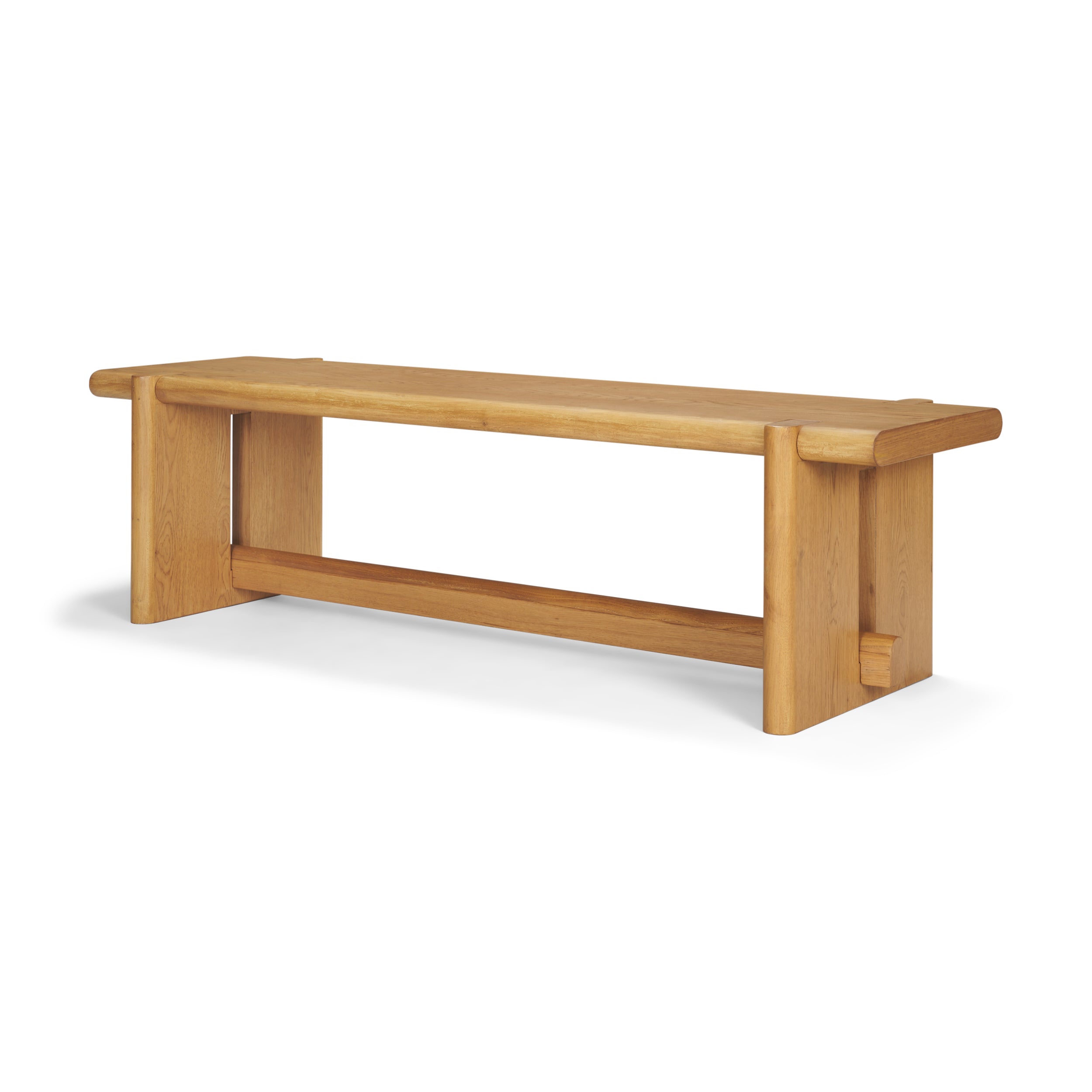Rowan Light Brown Oak Wood Bench