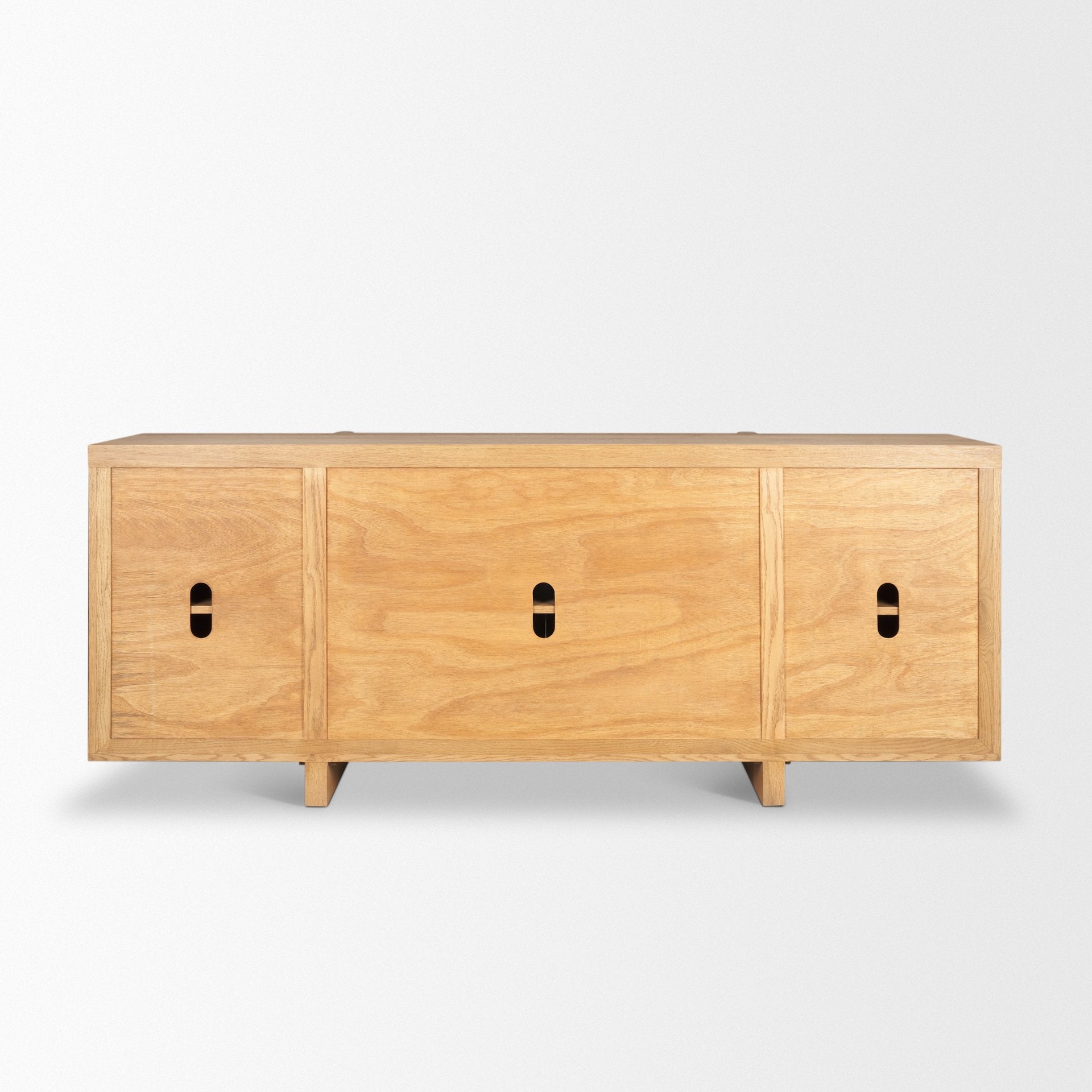 Rowan Oak Wood Closed 4 Door Sideboard