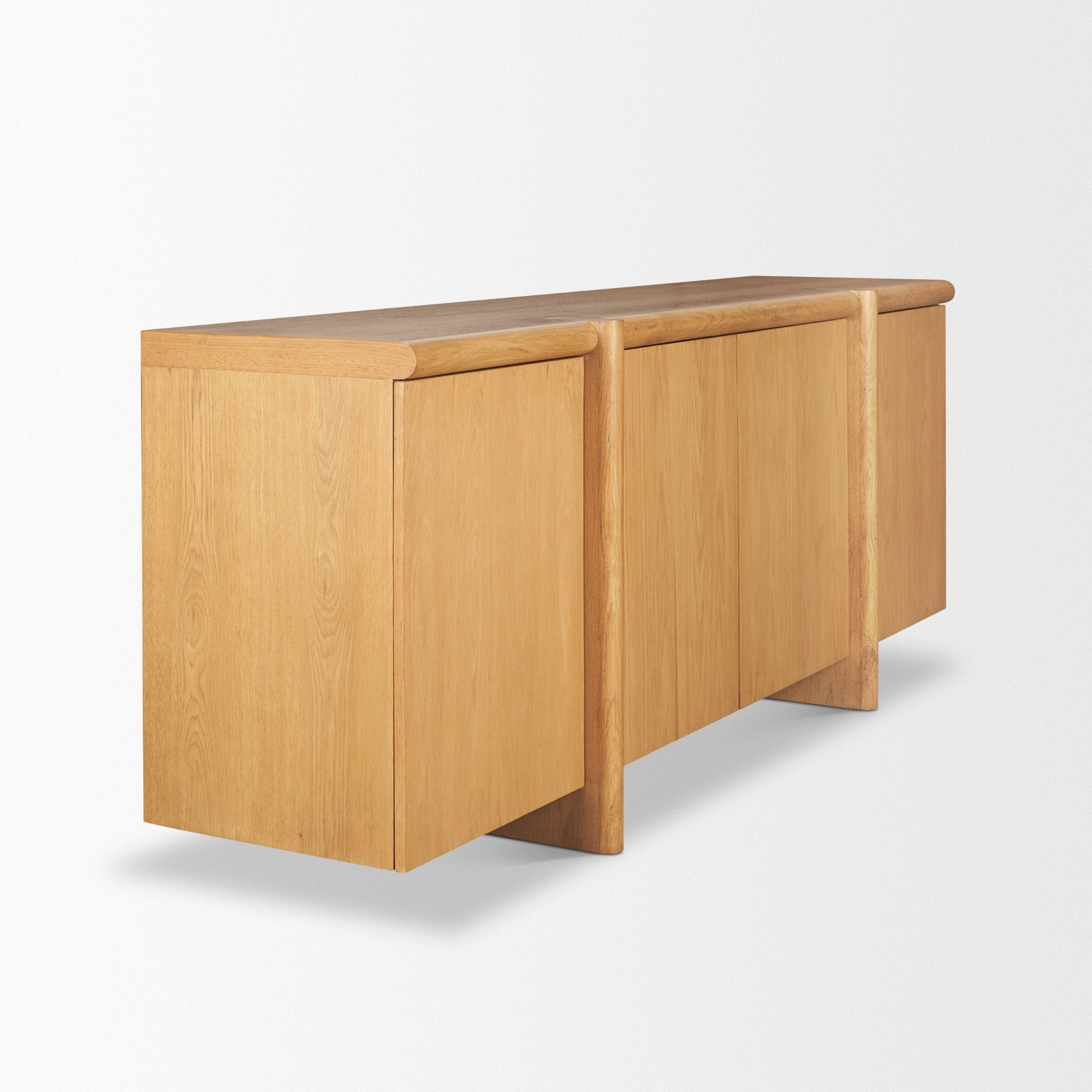 Rowan Oak Wood Closed 4 Door Sideboard