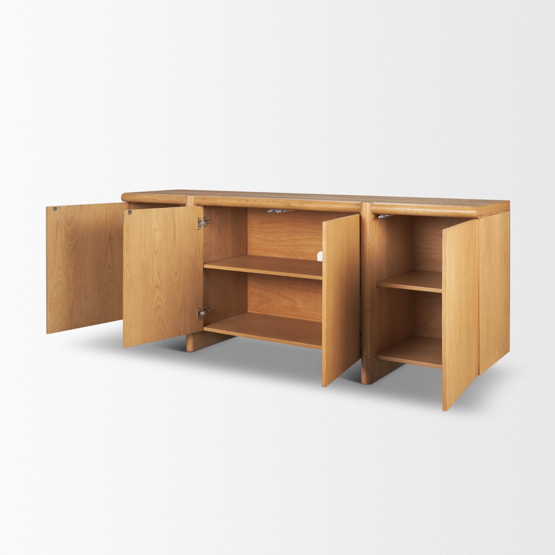 Rowan Oak Wood Closed 4 Door Sideboard