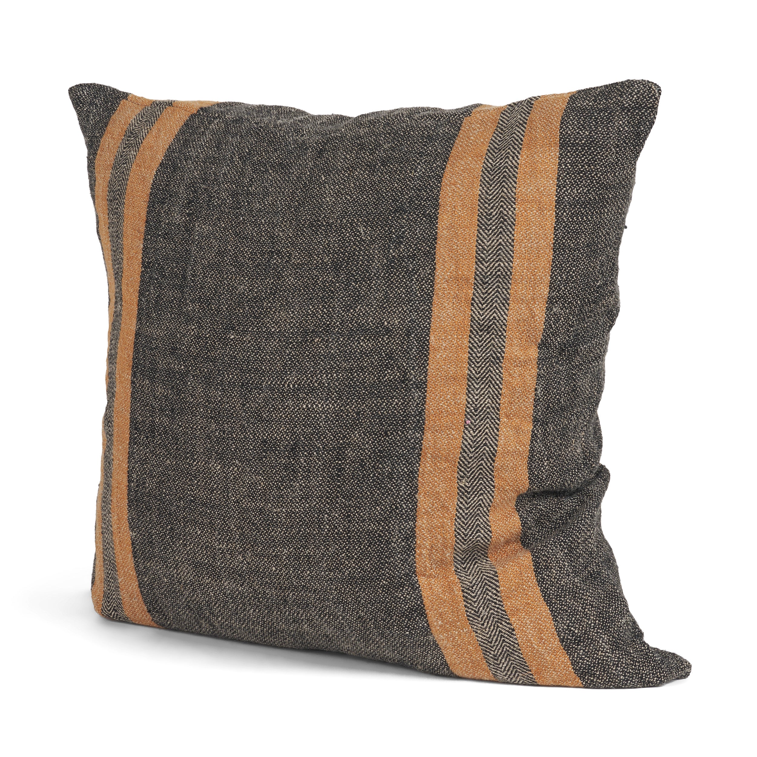 Mercer Black with Orange Stripes Decorative Pillow Cover