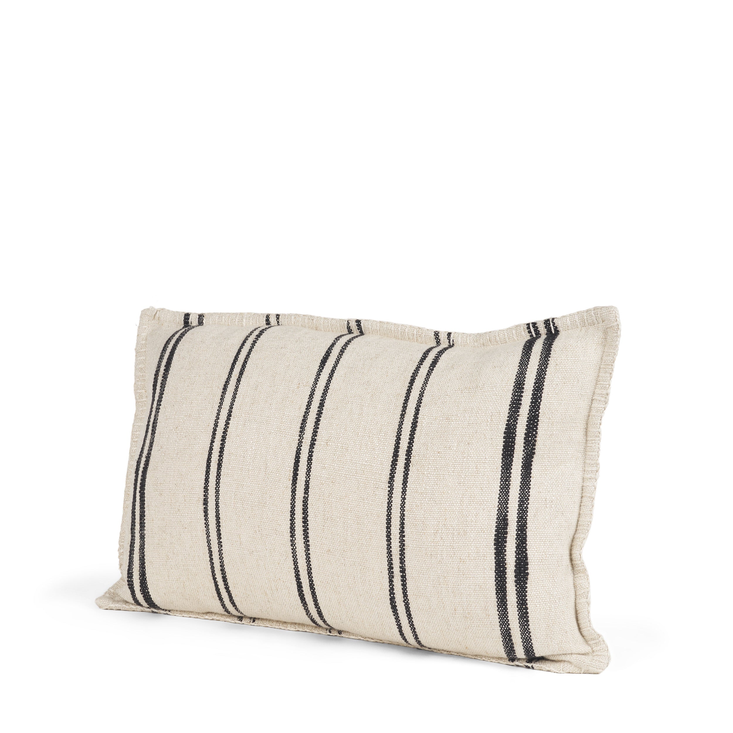Liv Cream with Black Stripes Decorative Pillow Cover