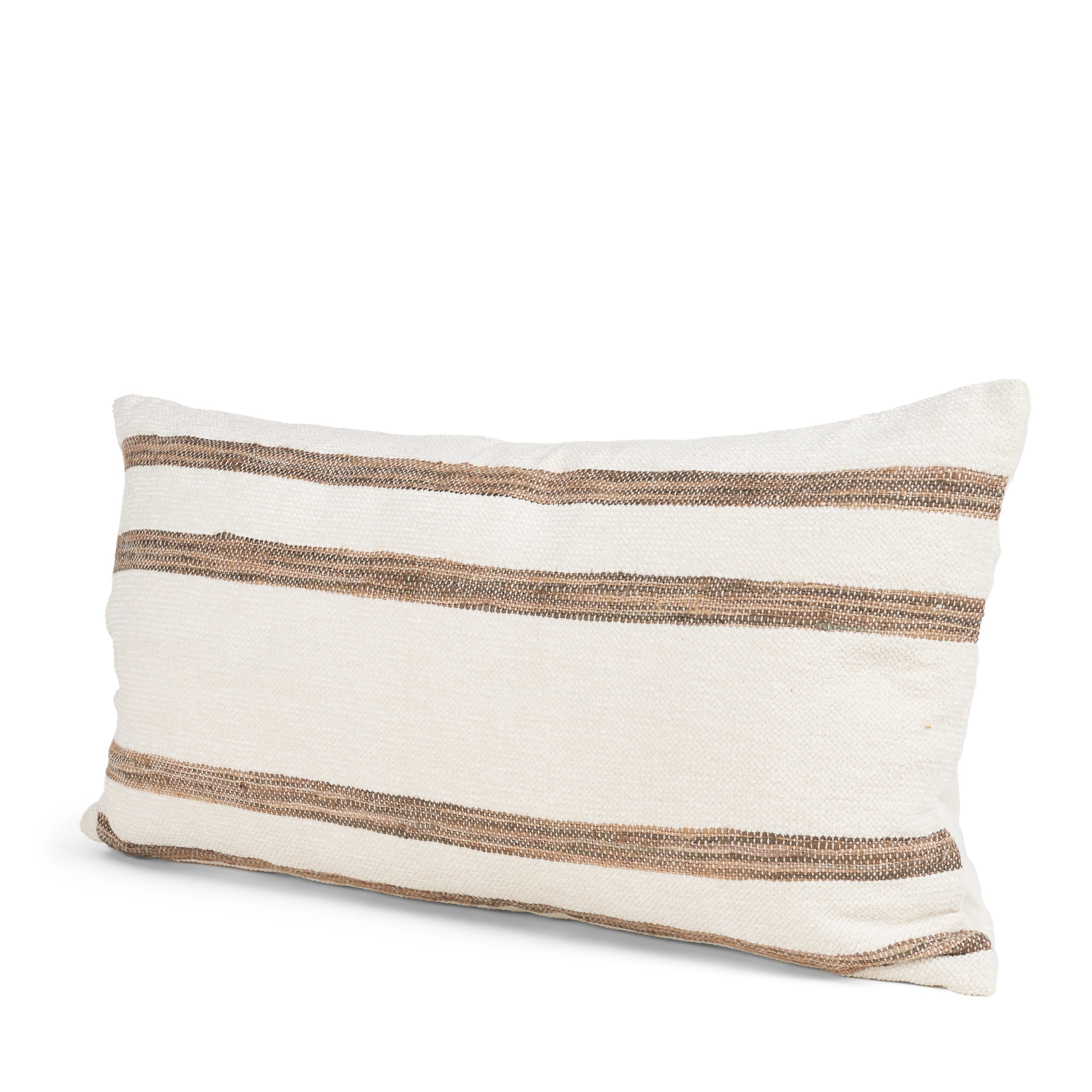 Maryn Cream with Brown Stripes Decorative Pillow Cover