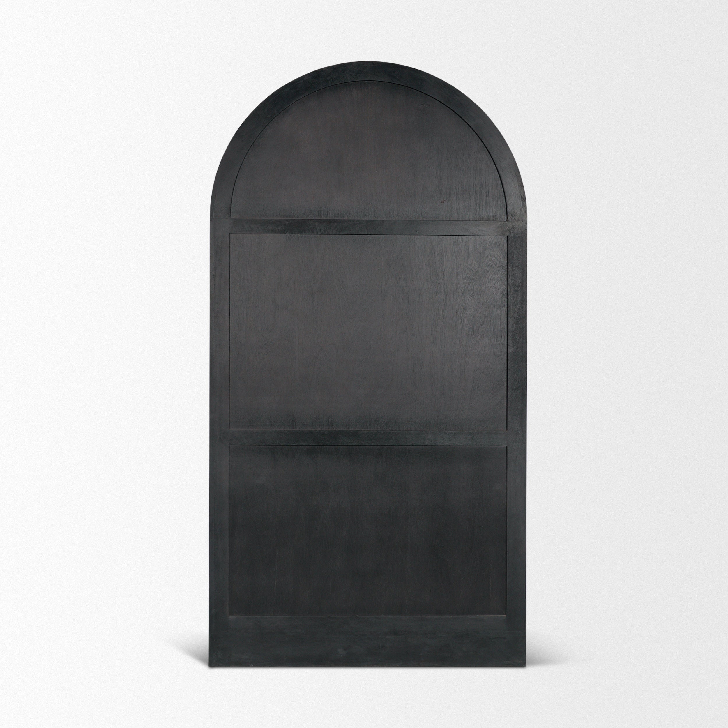 Suri Wood with Glass Doors Arched Curio Cabinet